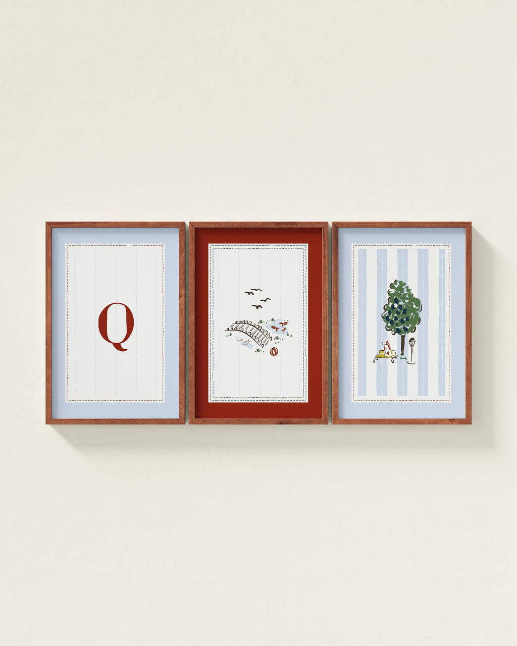 Parisian Park Personalized Wall Art Set