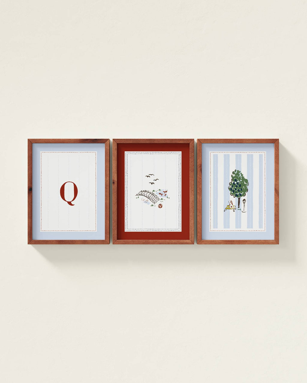 Parisian Park Personalized Wall Art Set
