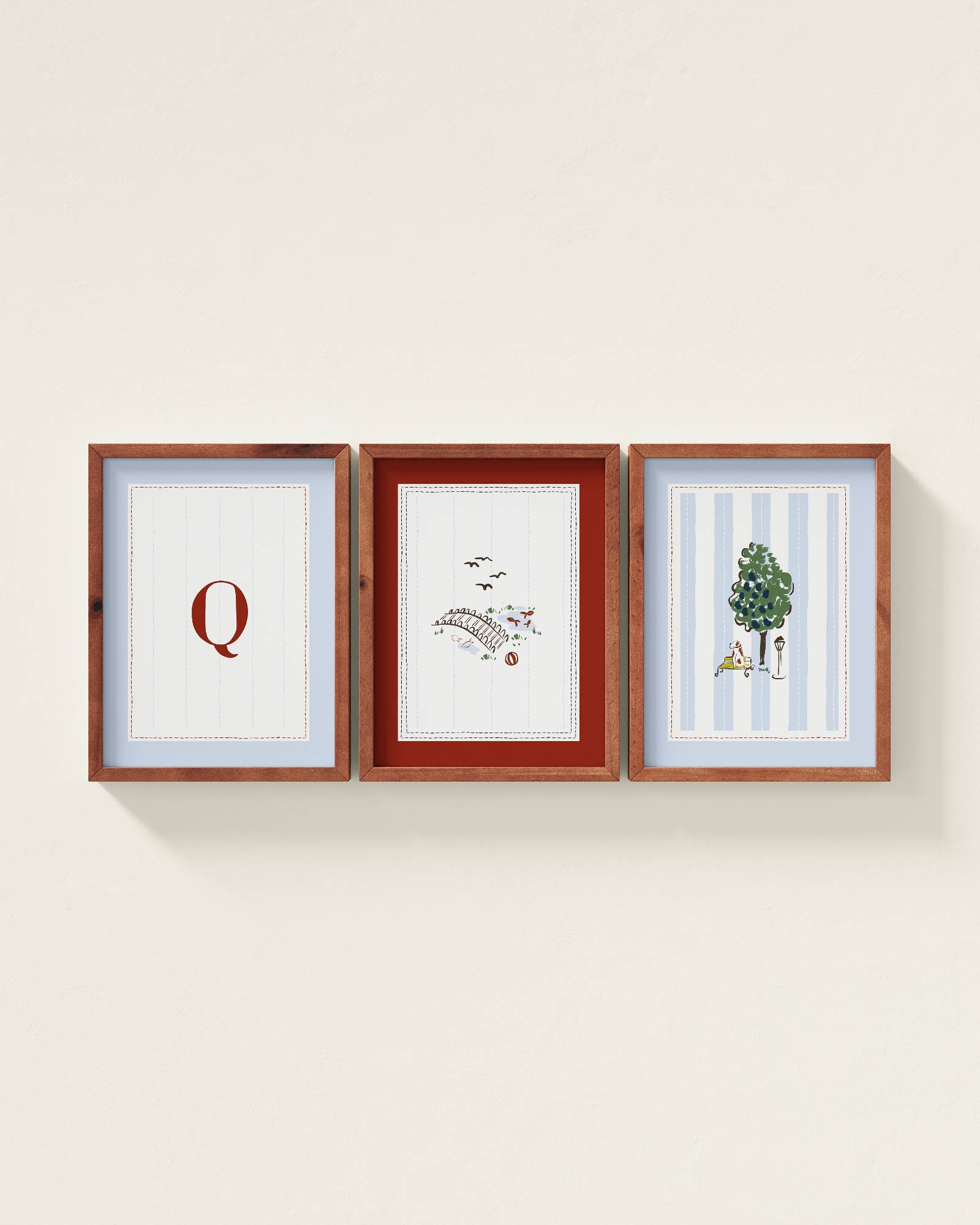 Parisian Park Personalized Wall Art Set