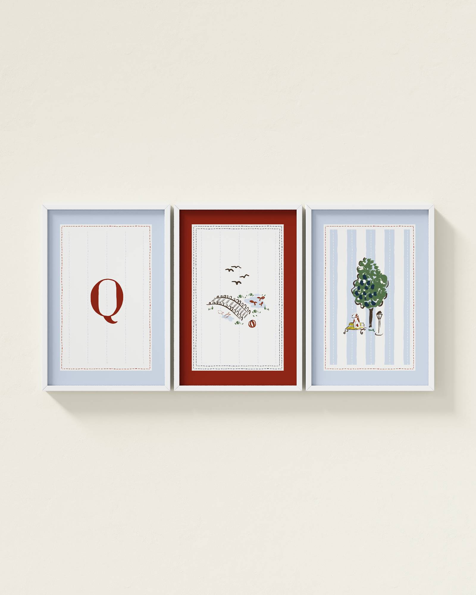 Parisian Park Personalized Wall Art Set