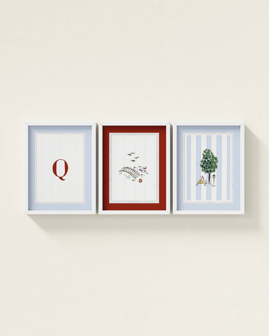 Parisian Park Personalized Wall Art Set