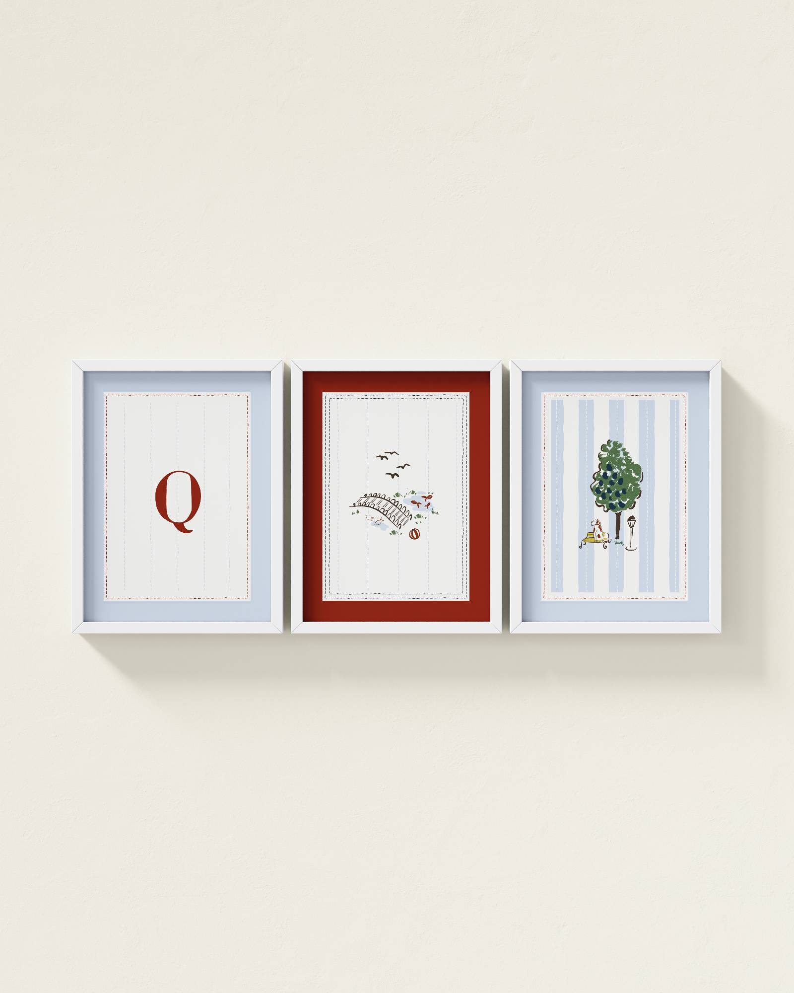 Parisian Park Personalized Wall Art Set