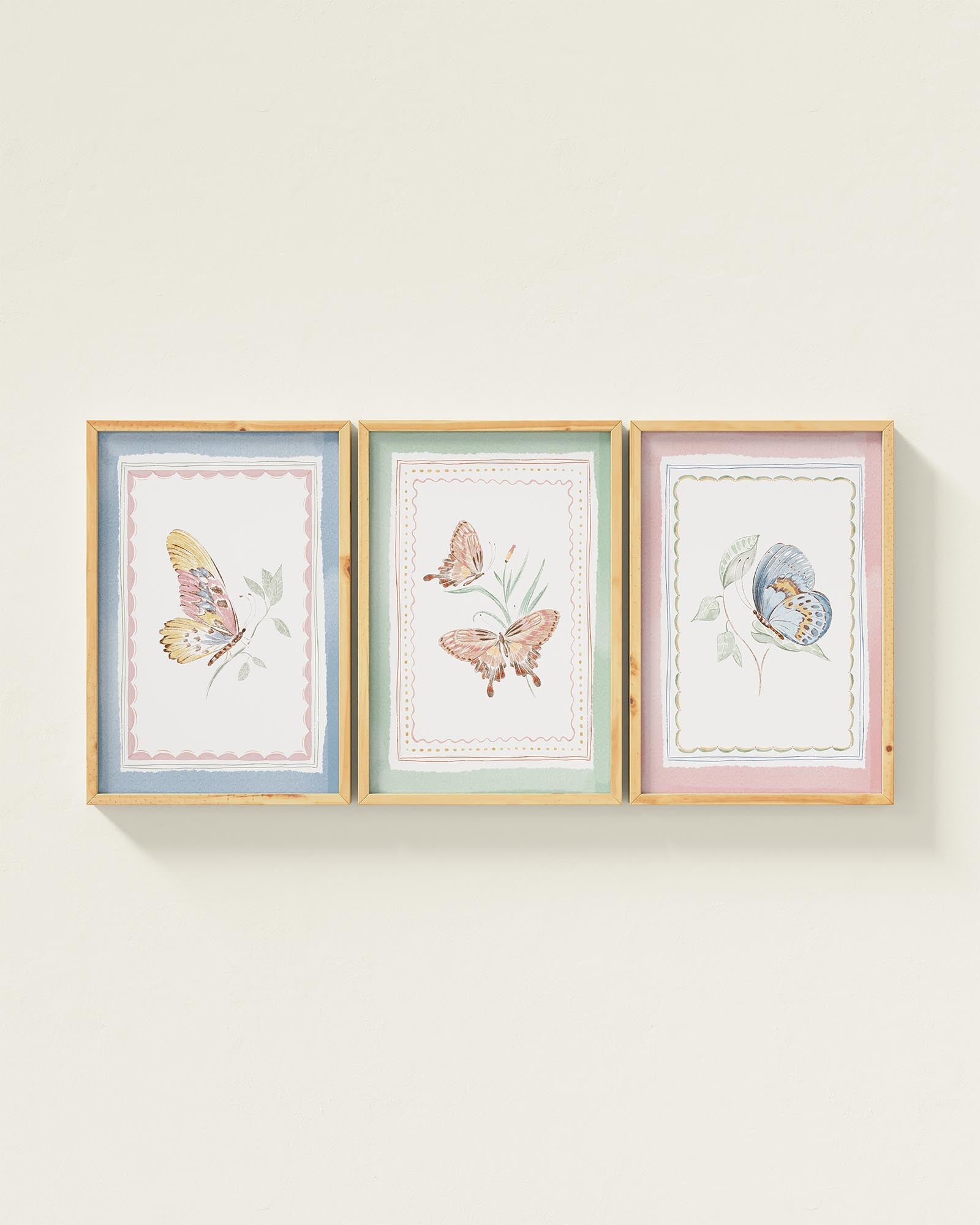 Butterfly Garden Framed Wall Art Set