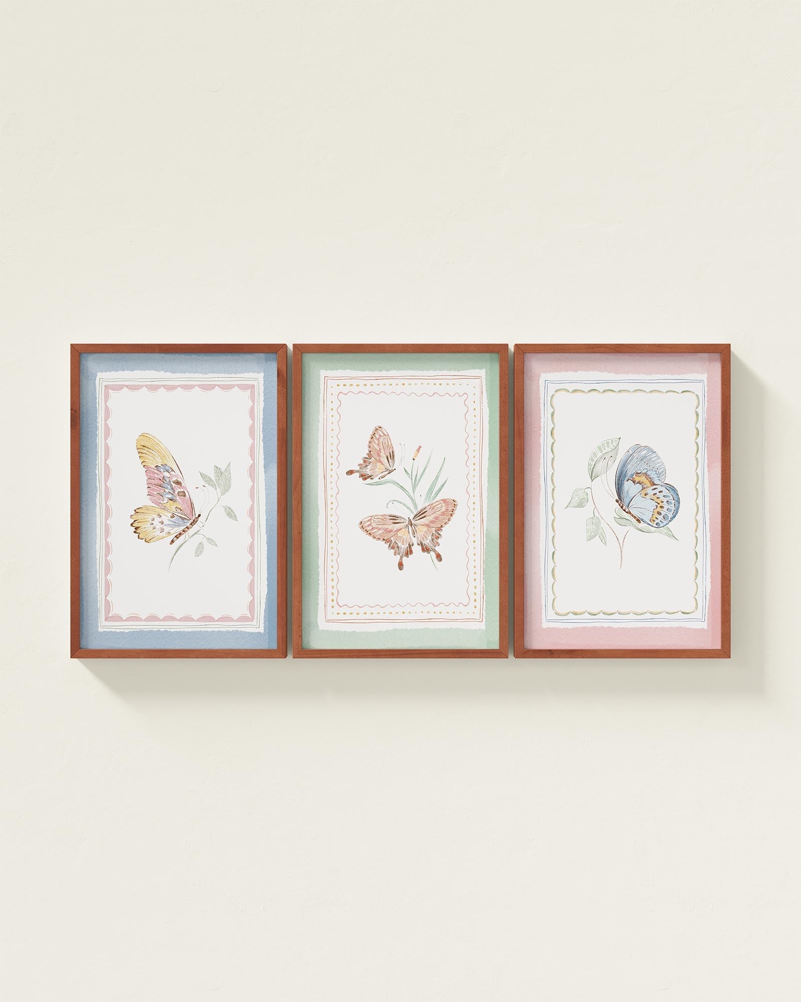 Butterfly Garden Framed Wall Art Set