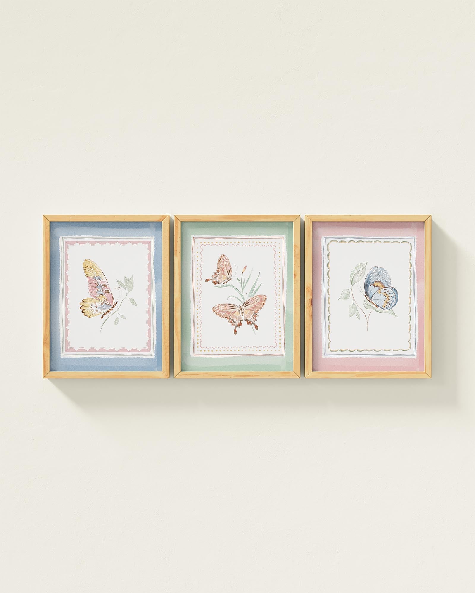 Butterfly Garden Framed Wall Art Set