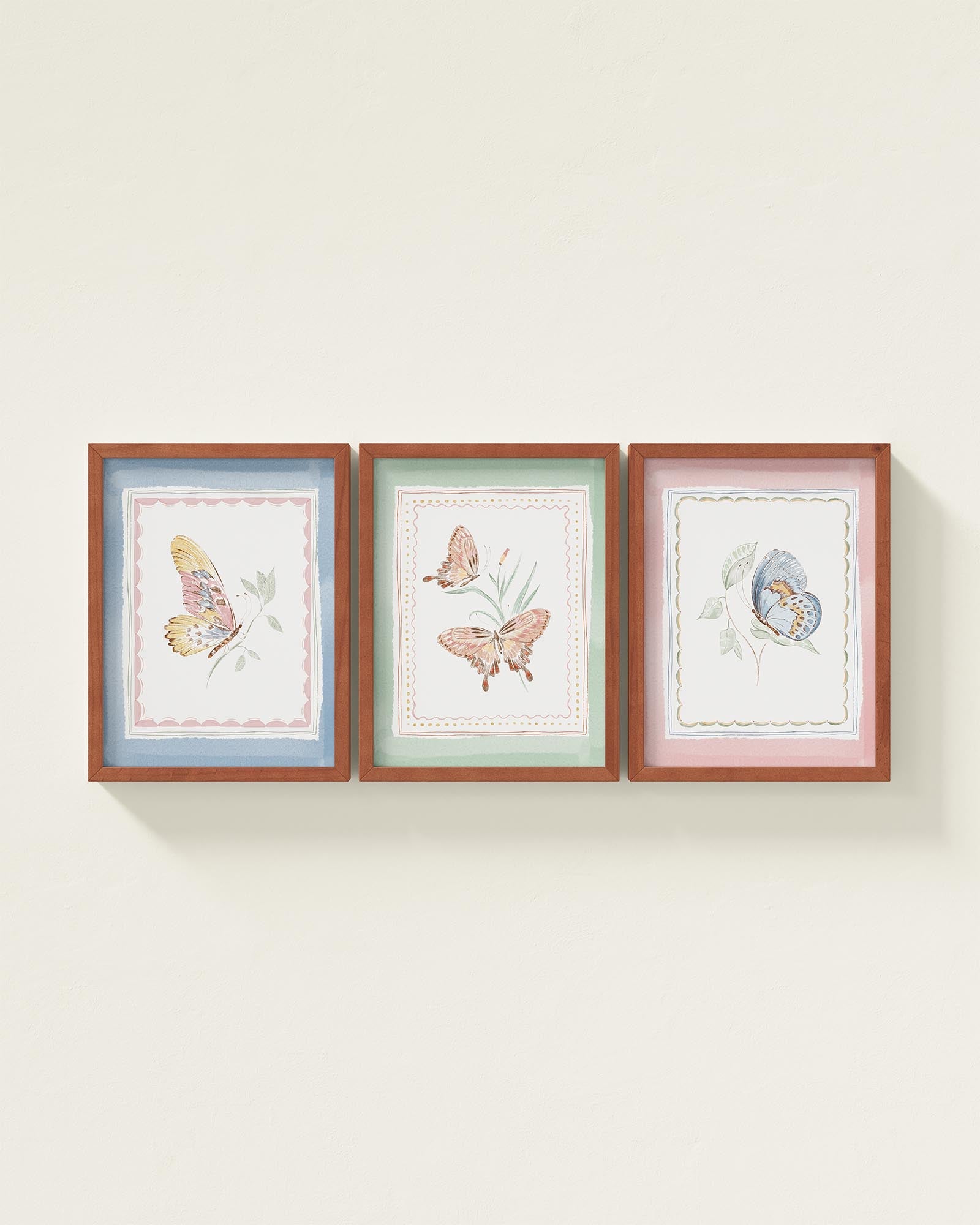 Butterfly Garden Framed Wall Art Set