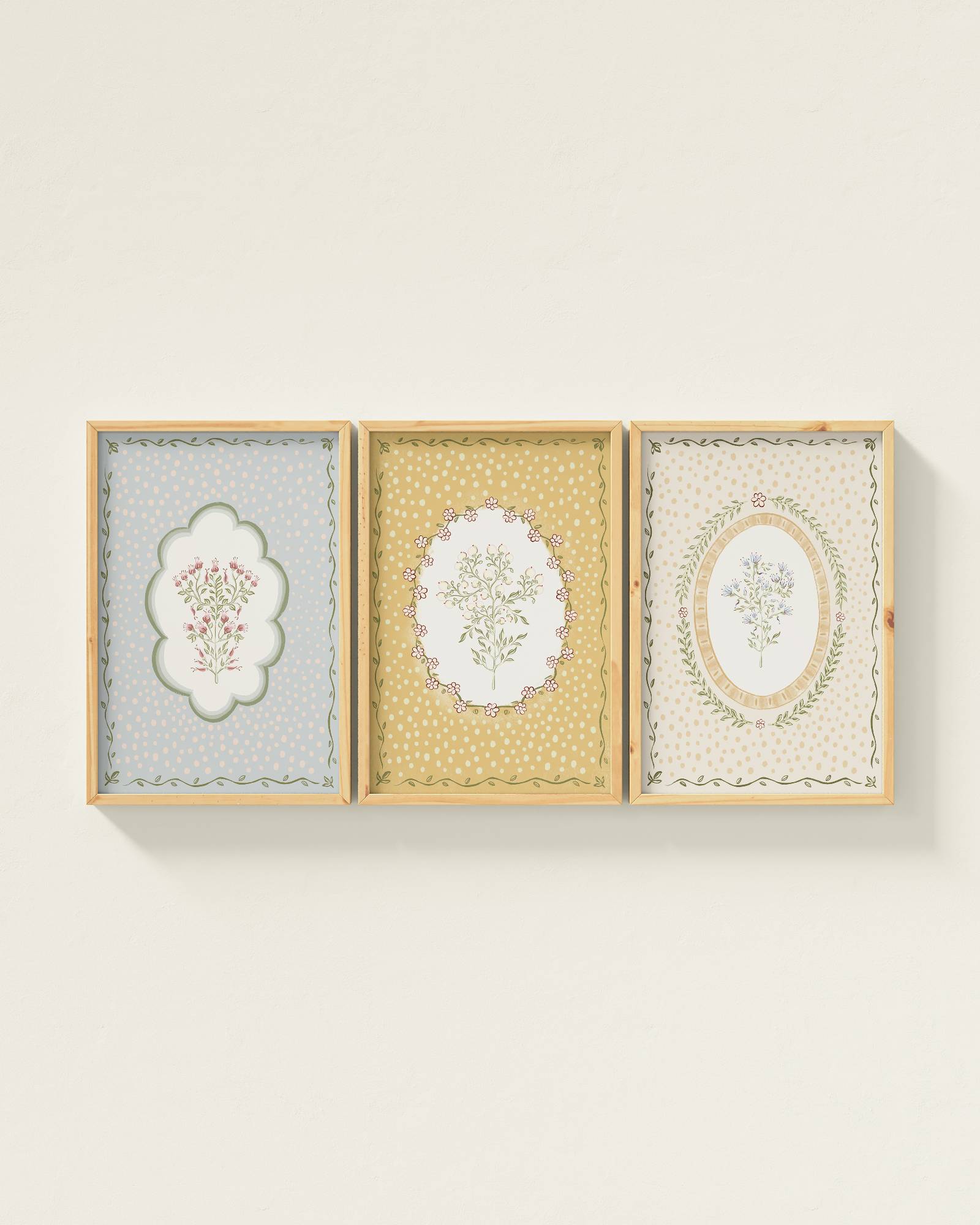 Fall Florals Wall Art Set