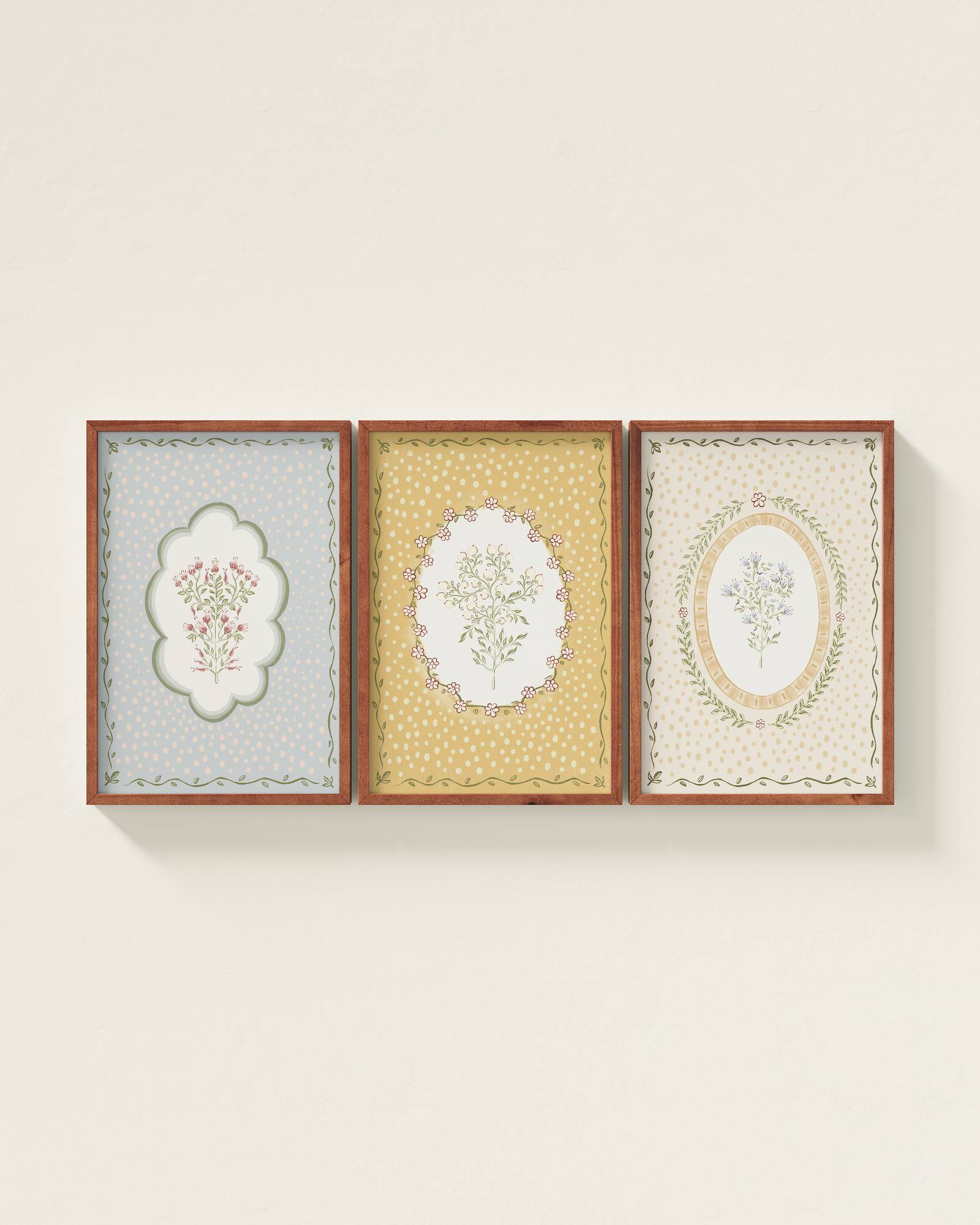 Fall Florals Wall Art Set