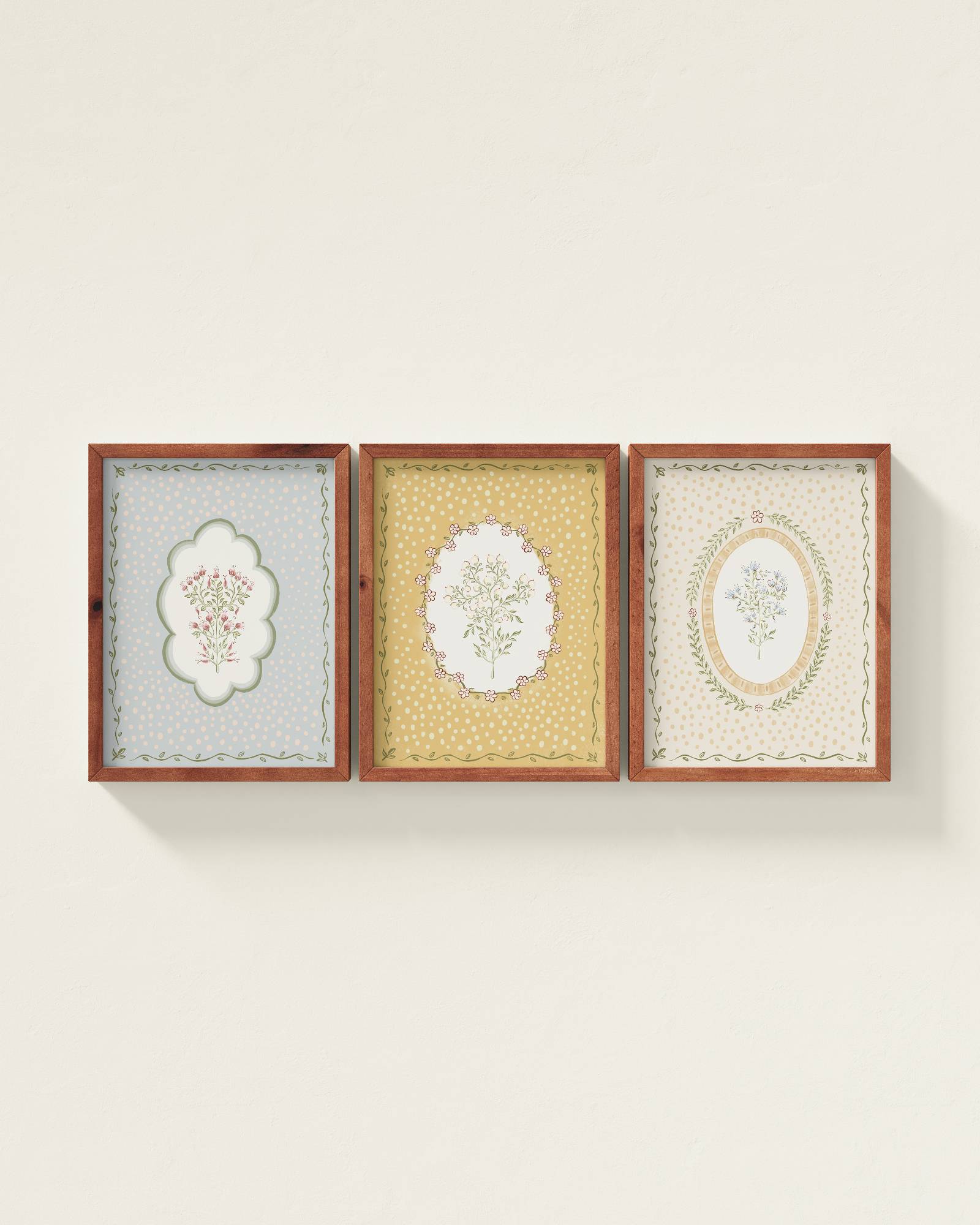 Fall Florals Wall Art Set