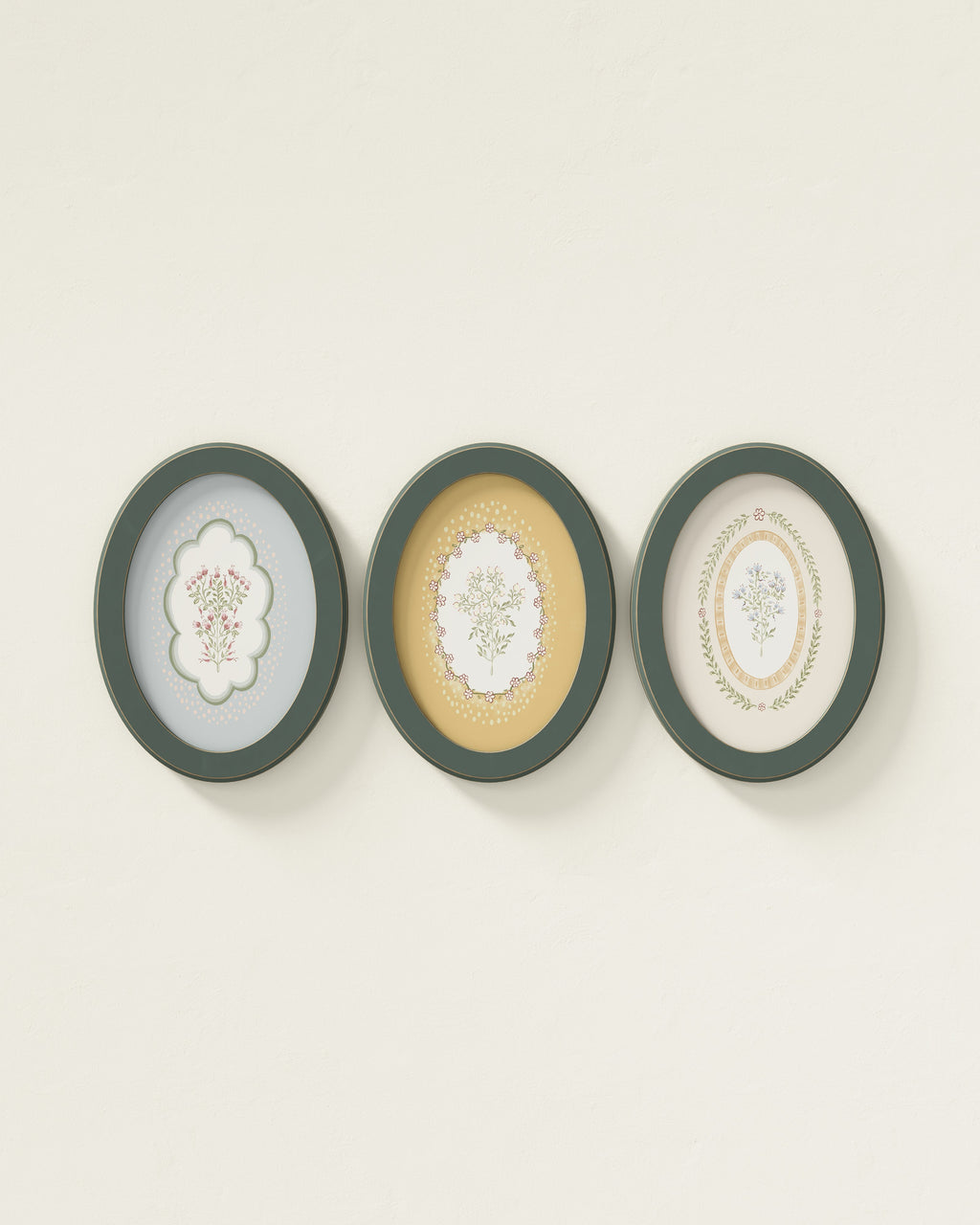 Fall Florals Oval Wall Art Set