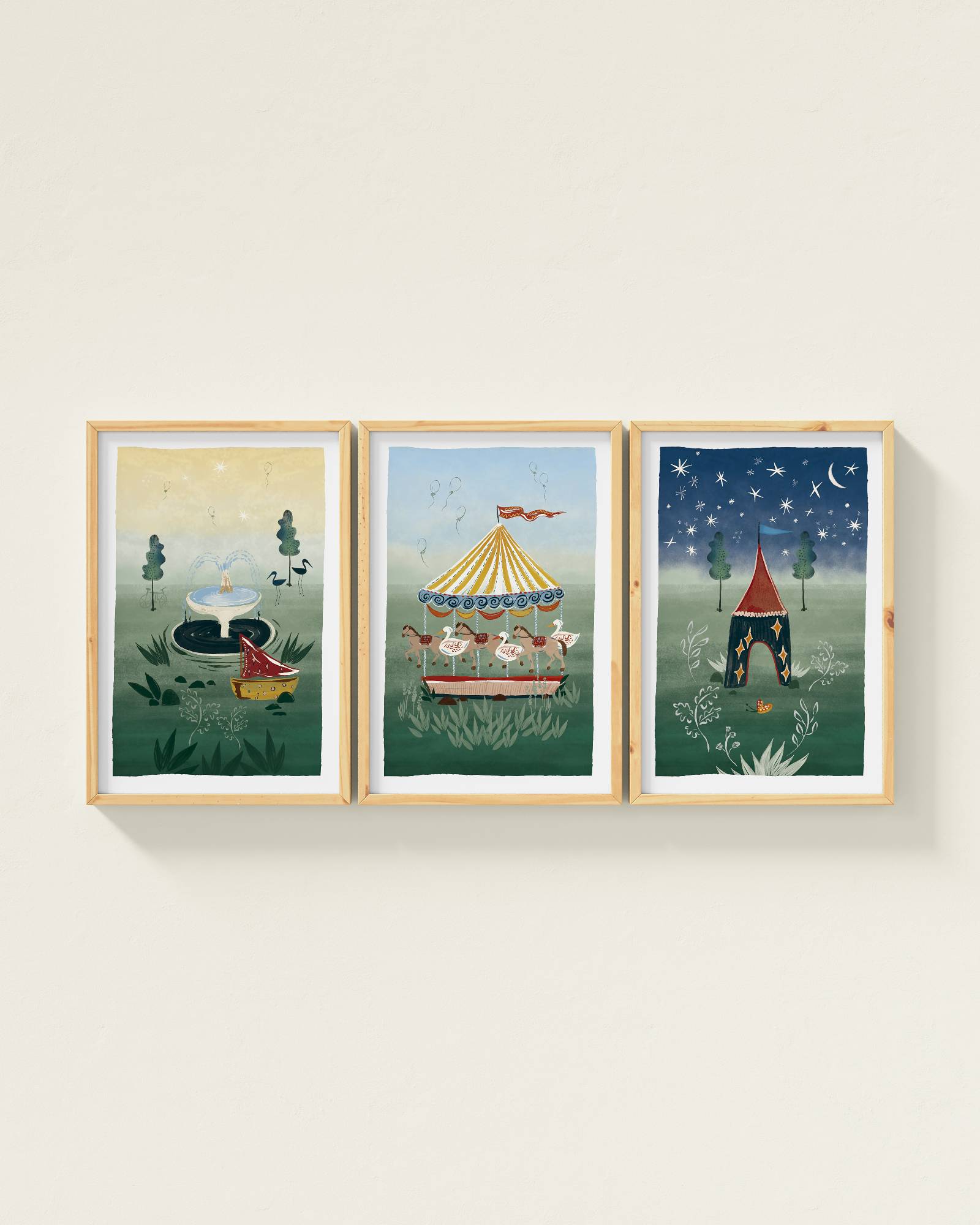 Parisian Park Wall Art Set