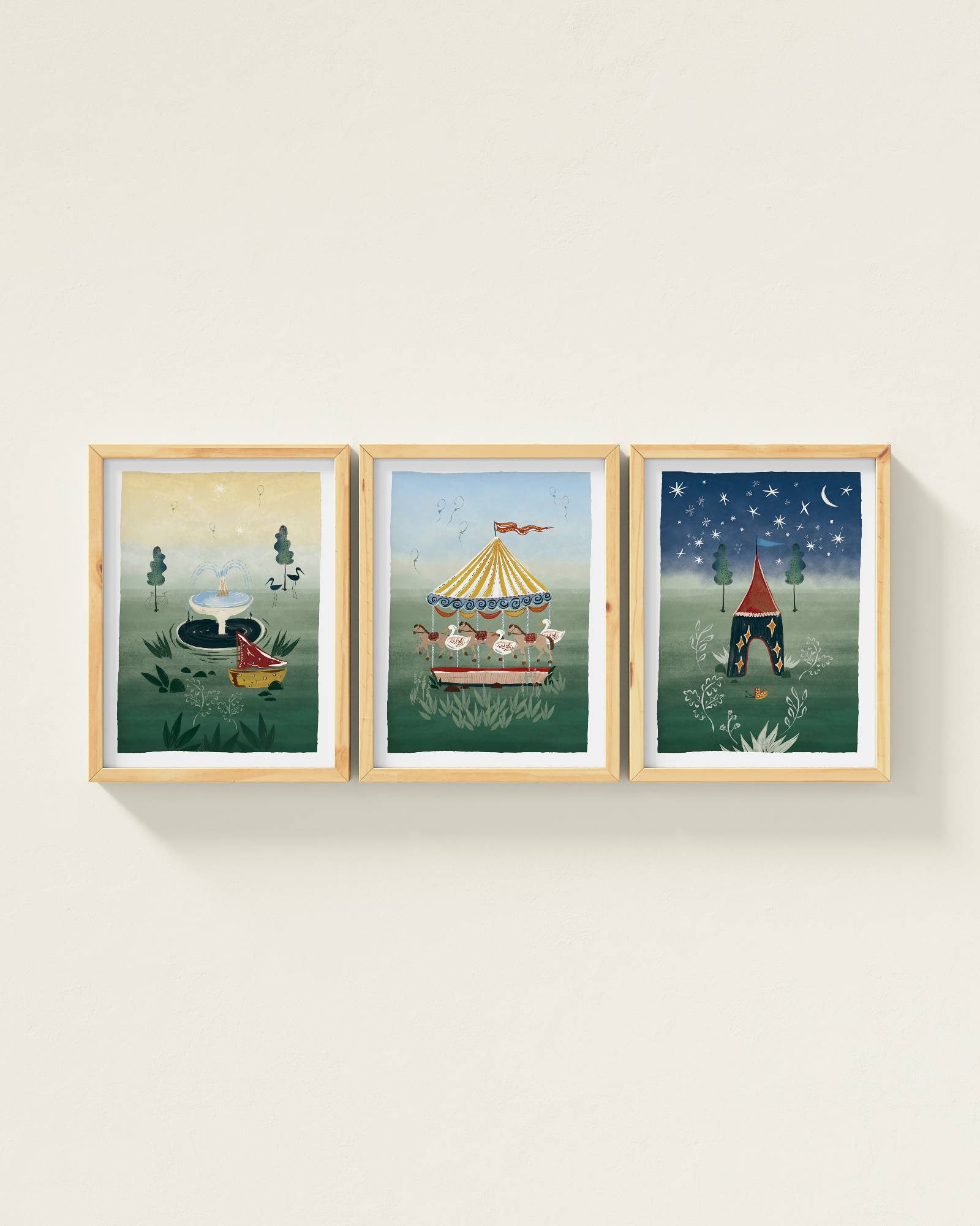 Parisian Park Wall Art Set