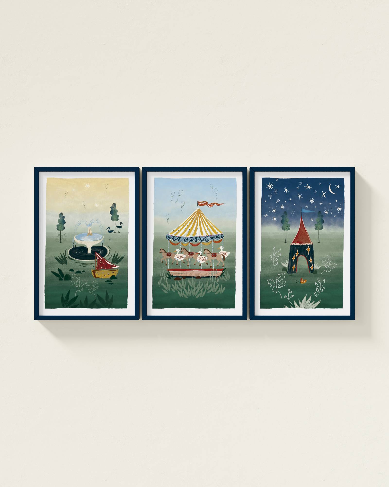 Parisian Park Wall Art Set
