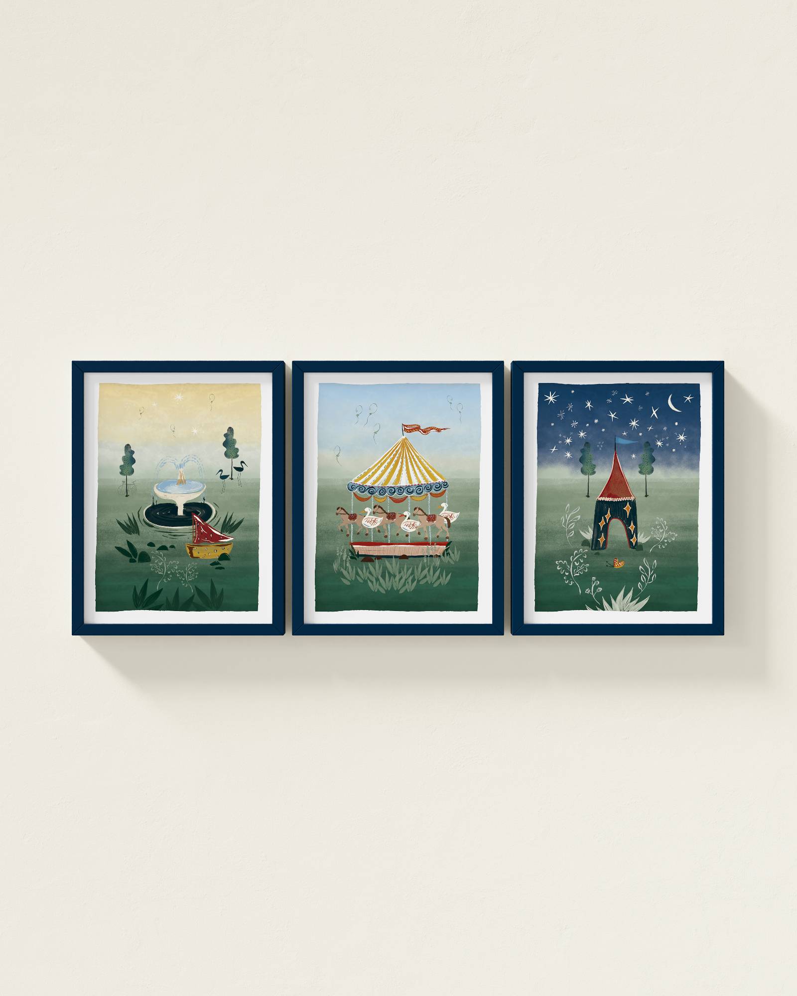 Parisian Park Wall Art Set