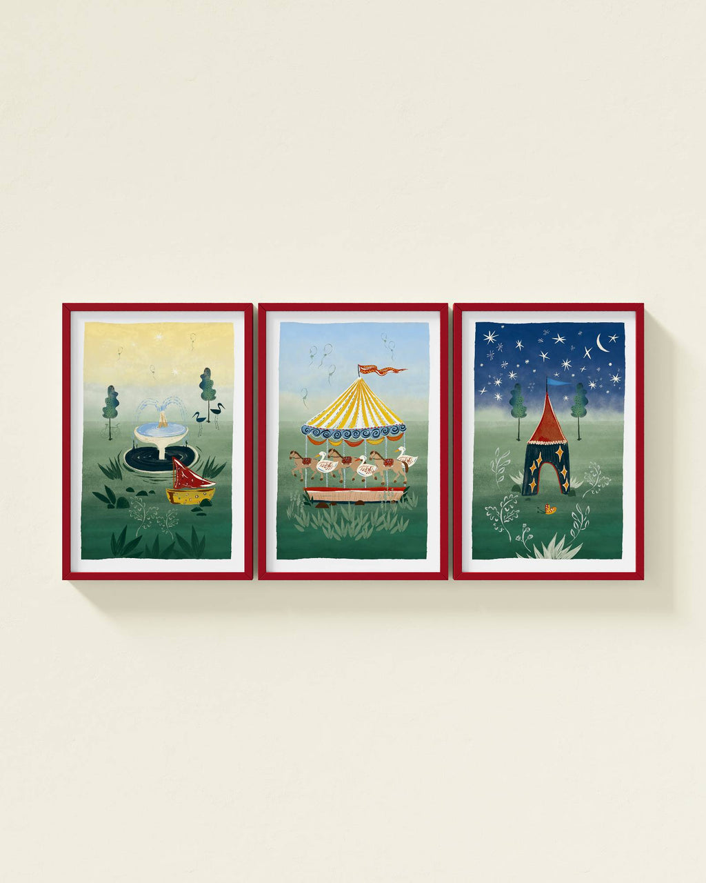 Parisian Park Wall Art Set