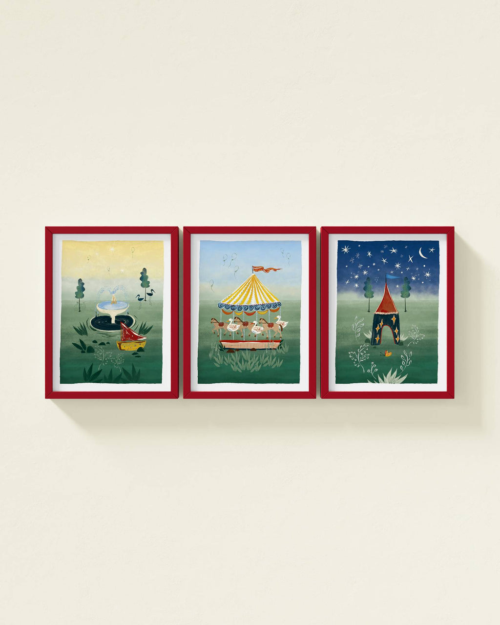 Parisian Park Wall Art Set
