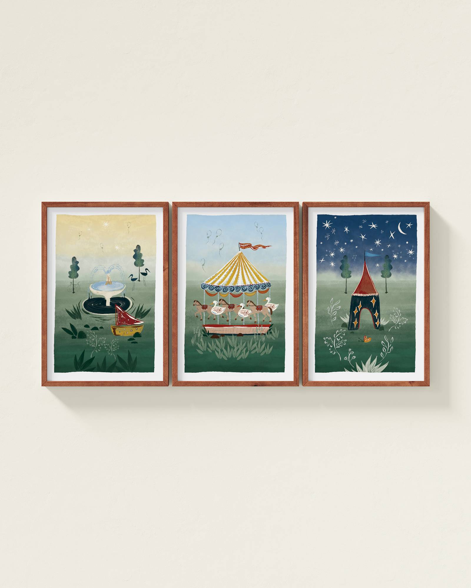 Parisian Park Wall Art Set