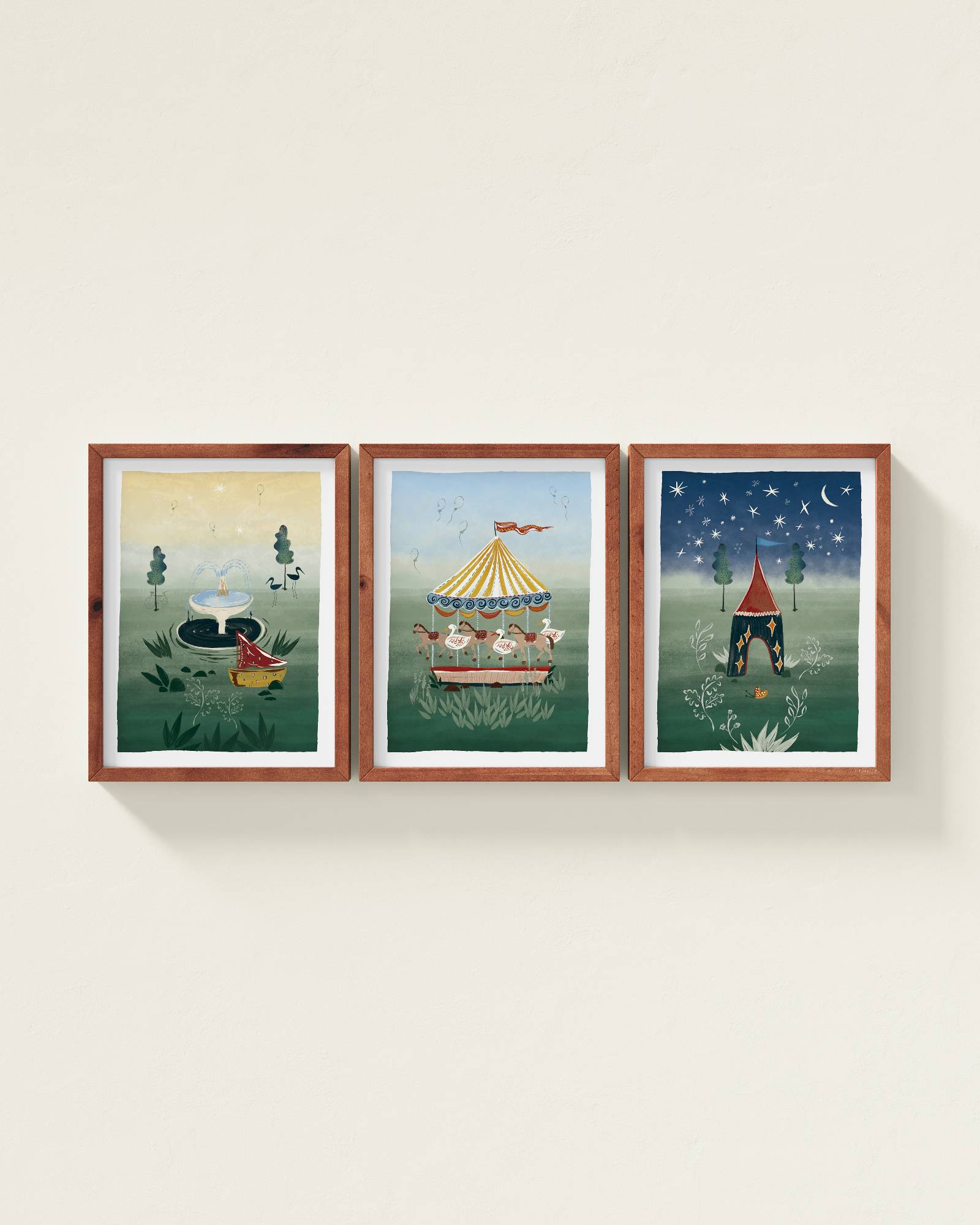 Parisian Park Wall Art Set