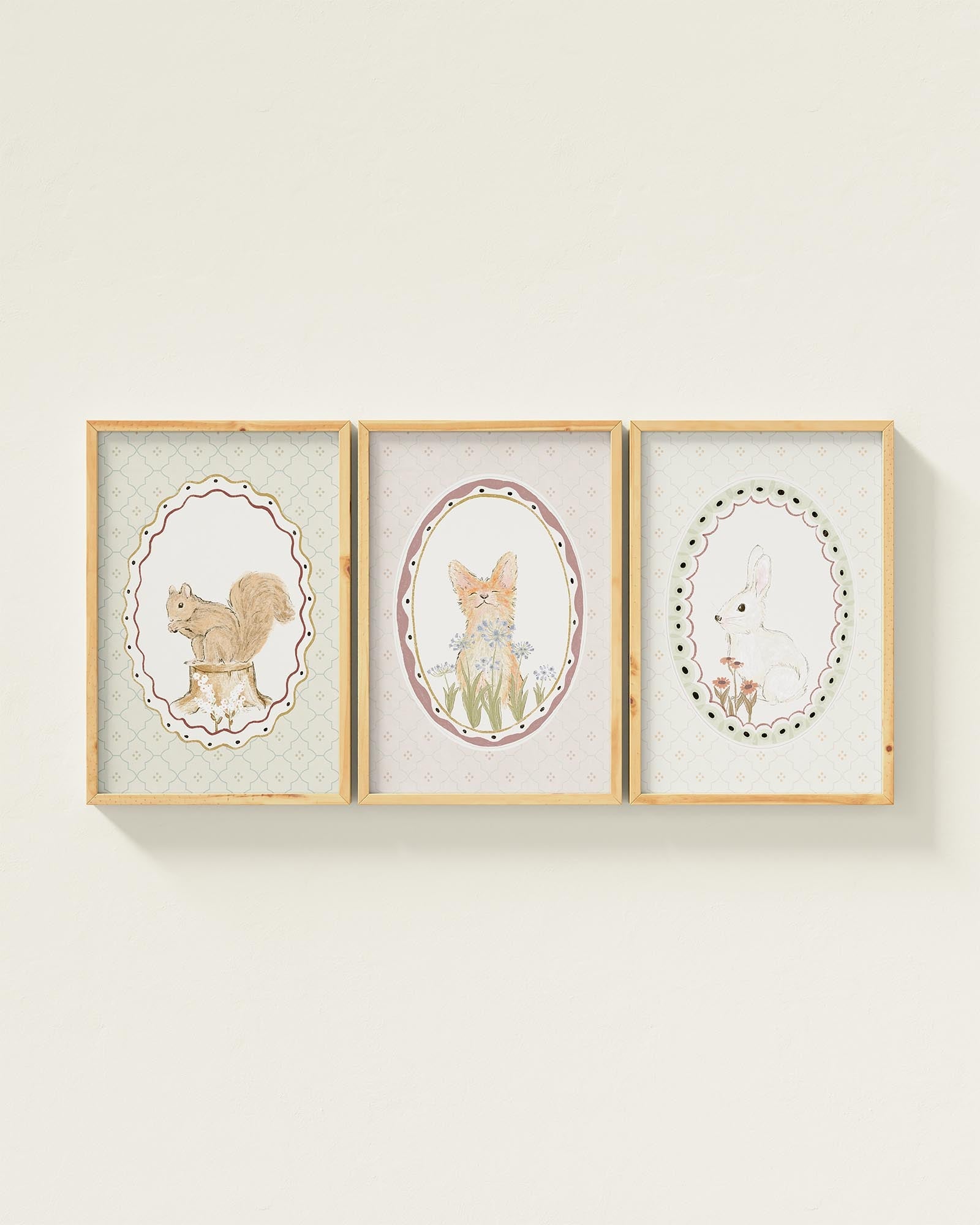 Meadow Friends Framed Wall Art Set