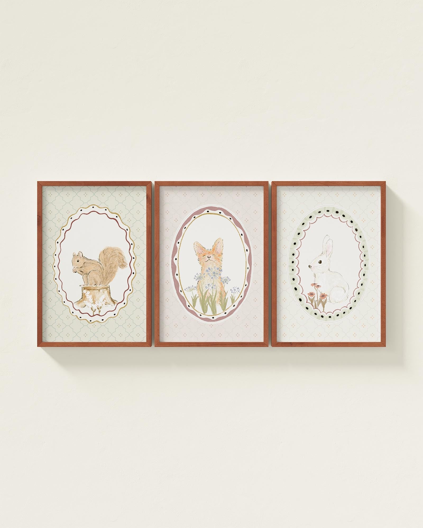 Meadow Friends Framed Wall Art Set