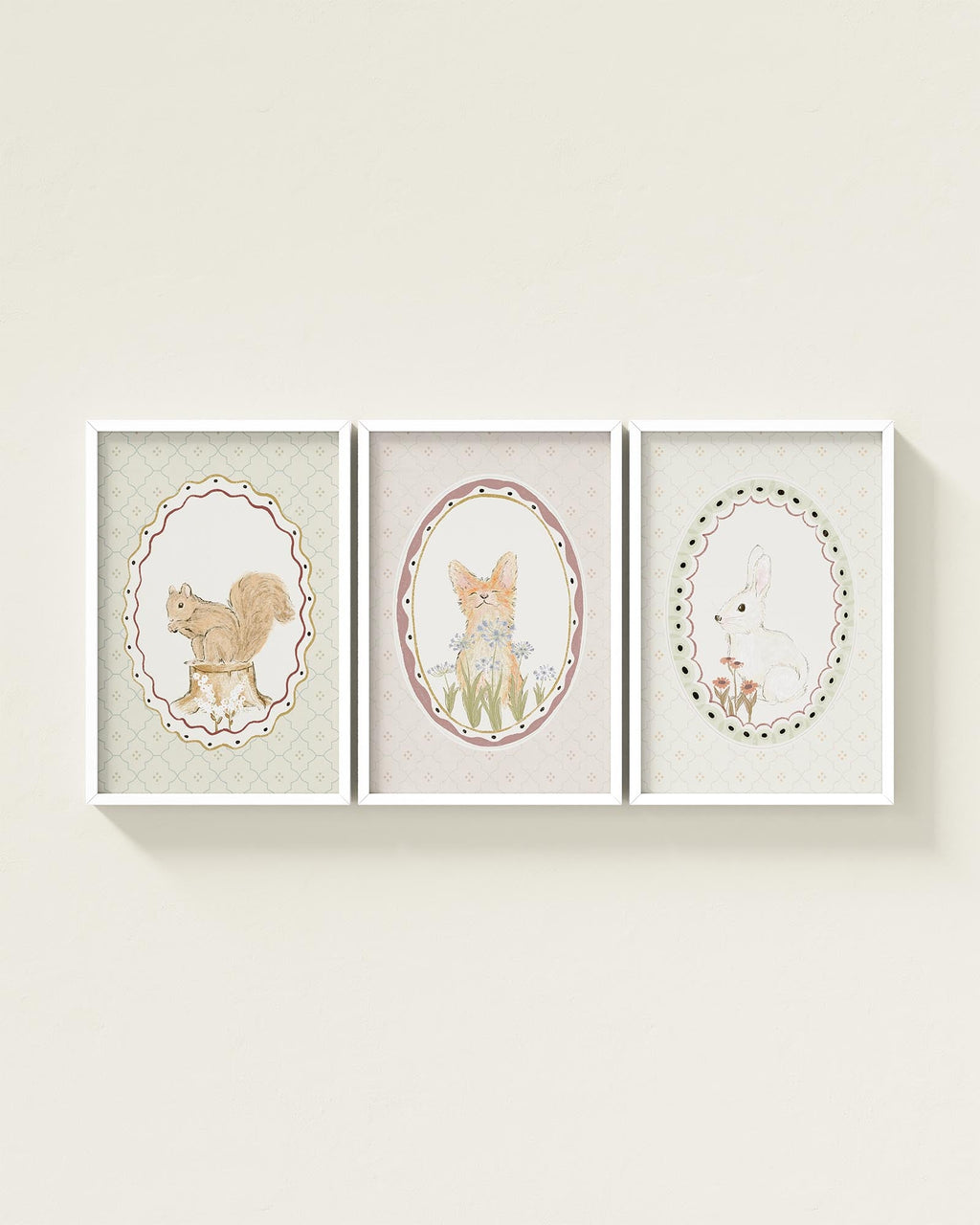 Meadow Friends Framed Wall Art Set