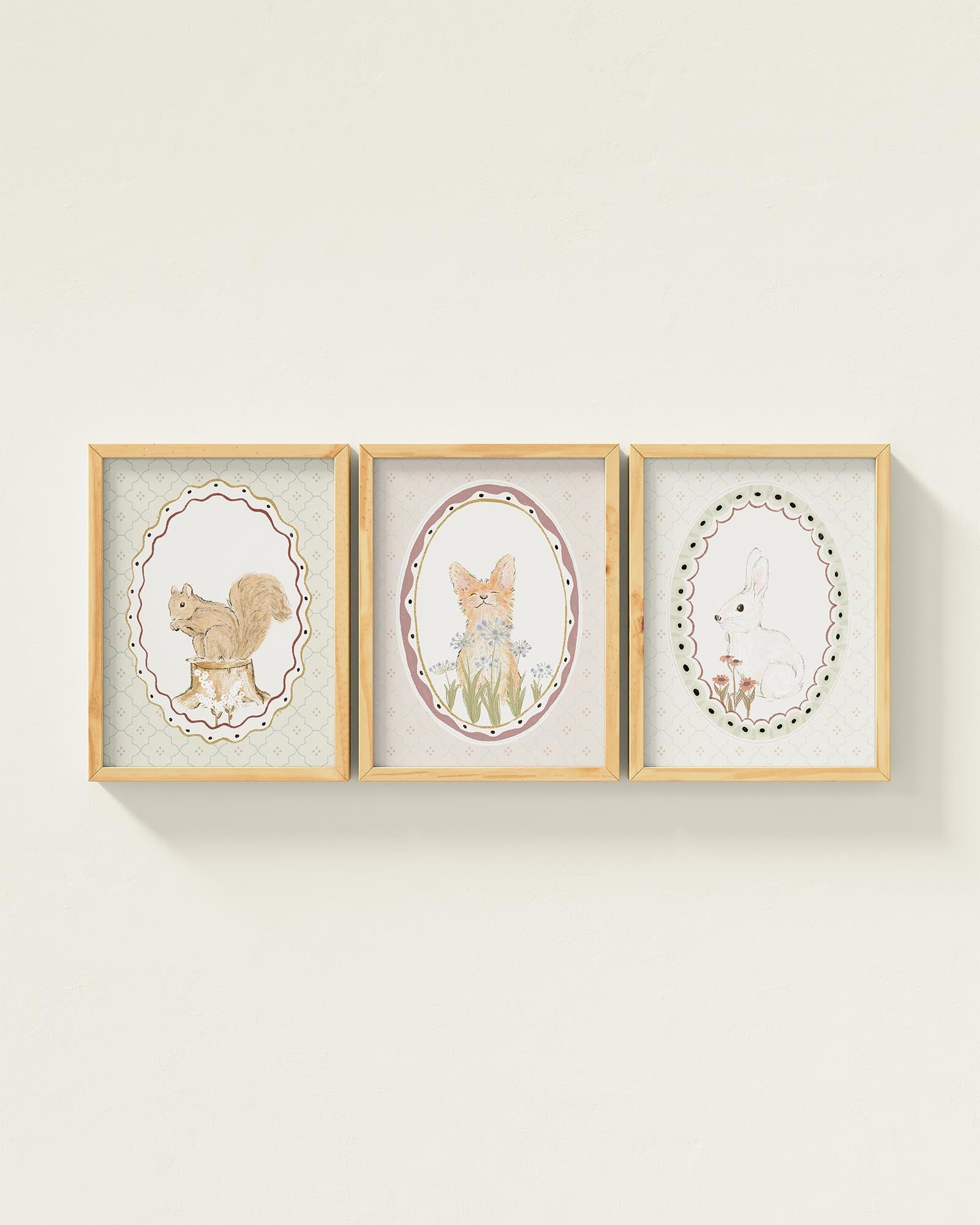 Meadow Friends Framed Wall Art Set