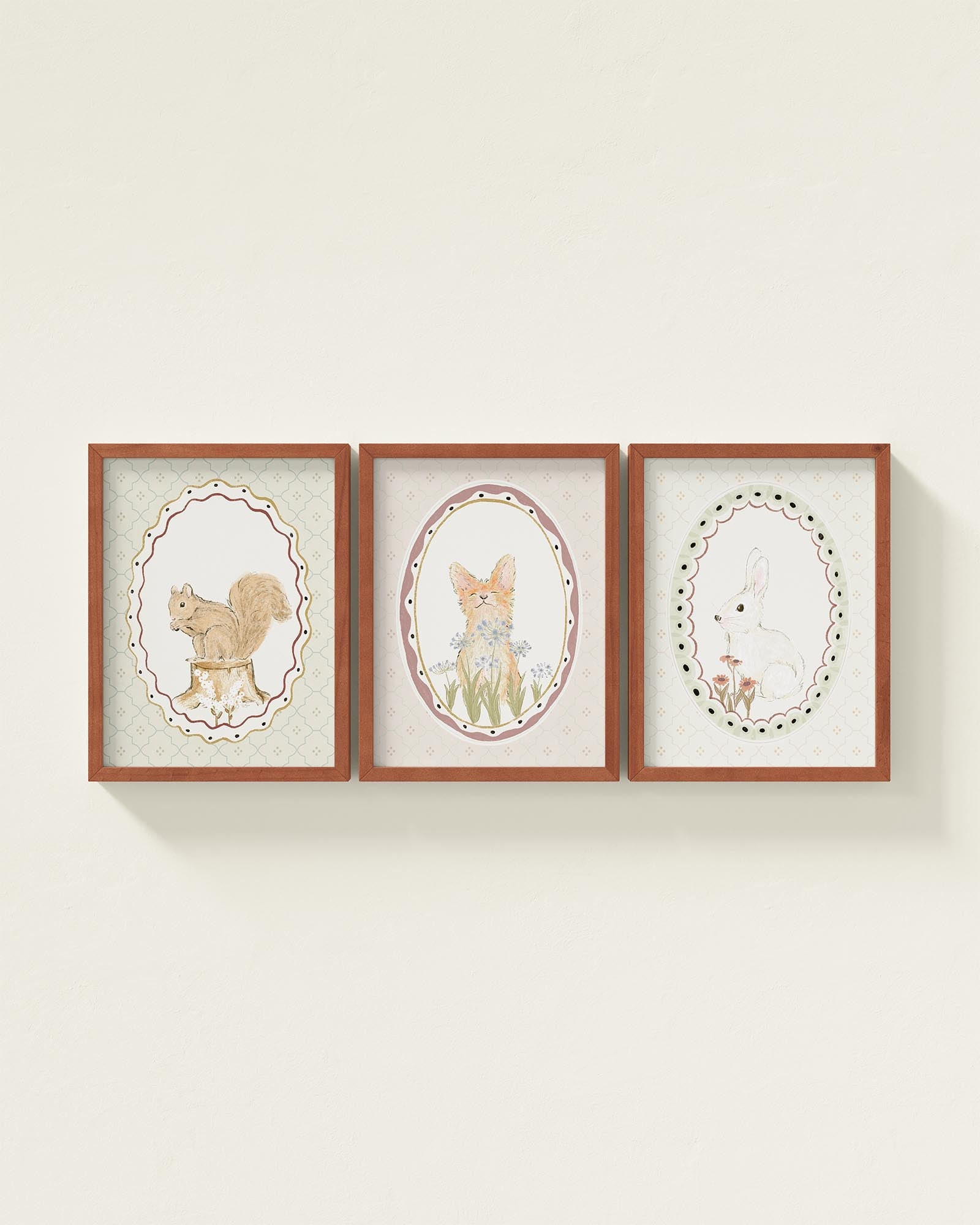 Meadow Friends Framed Wall Art Set