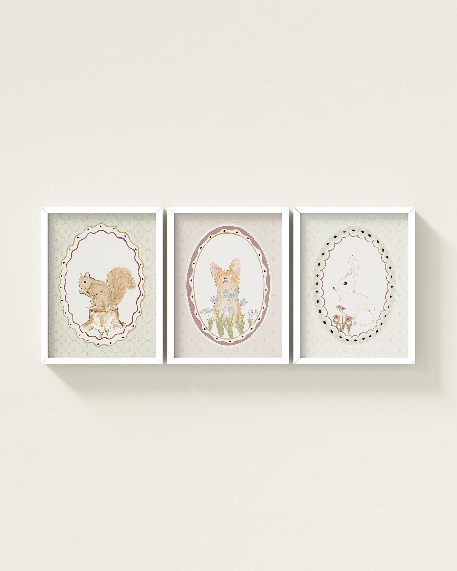 Meadow Friends Framed Wall Art Set