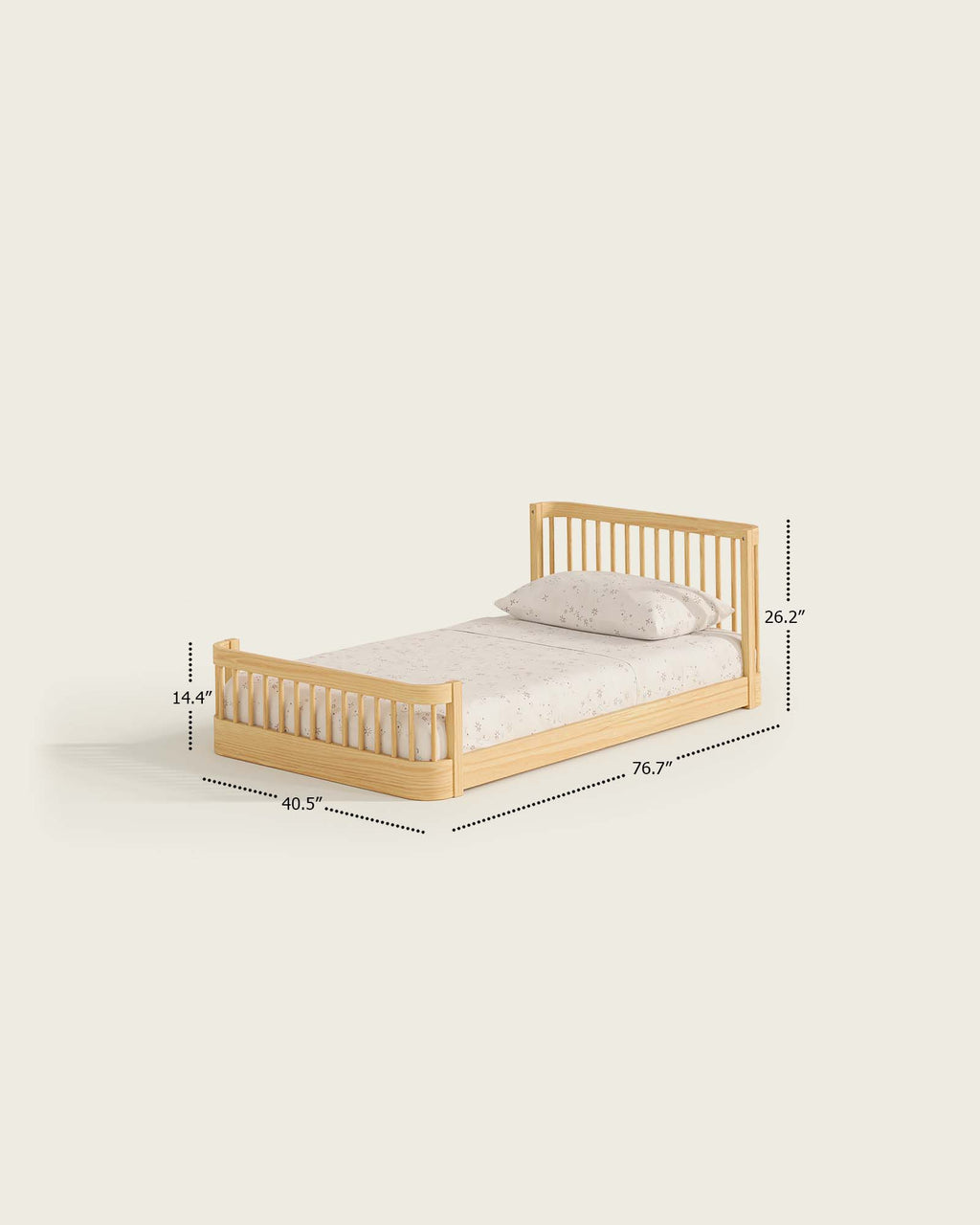 The Wave Kids Bed | Convertible Montessori Floor Bed to Twin