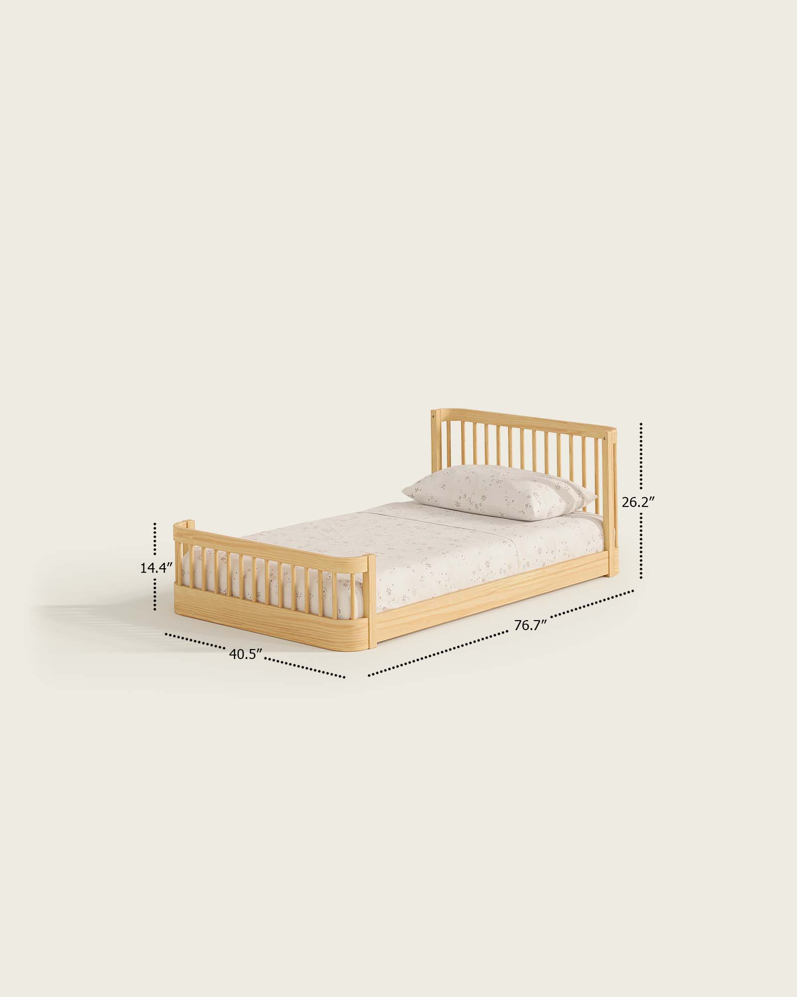 The Wave Kids Bed | Convertible Montessori Floor Bed to Twin