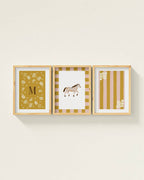 Palomino Horse Personalized Wall Art Set in Mustard