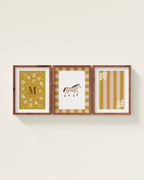 Palomino Horse Personalized Wall Art Set in Mustard