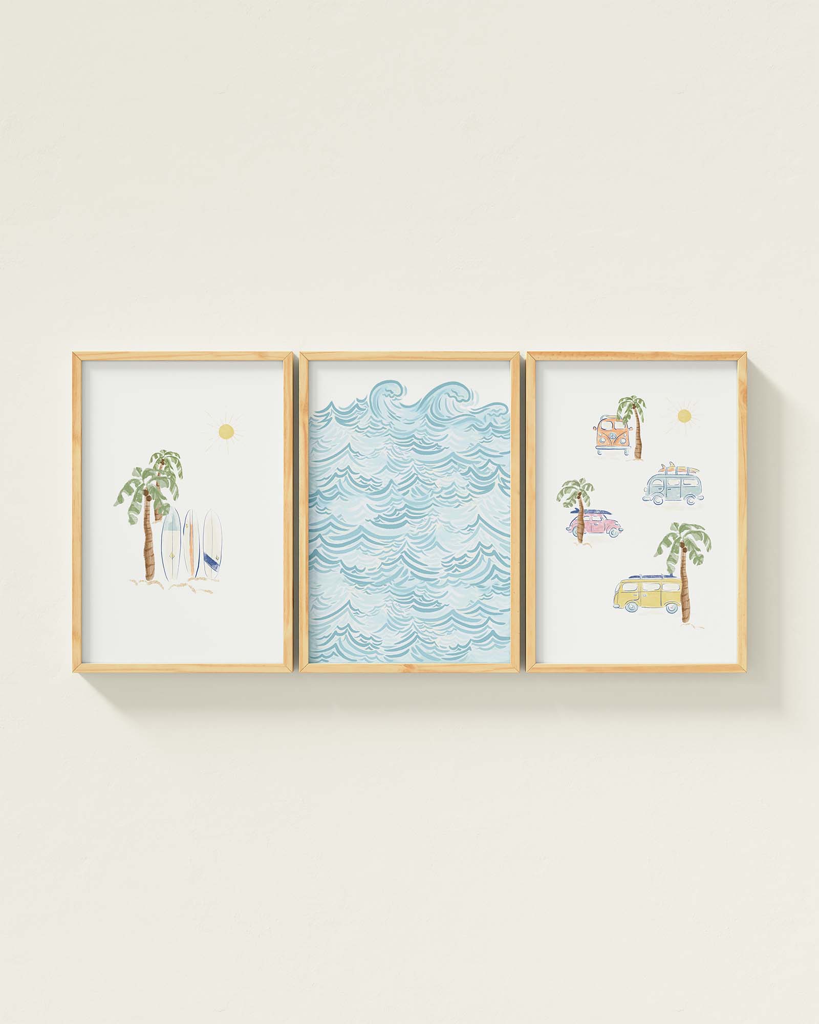 Surf’s Up Framed Wall Art Set