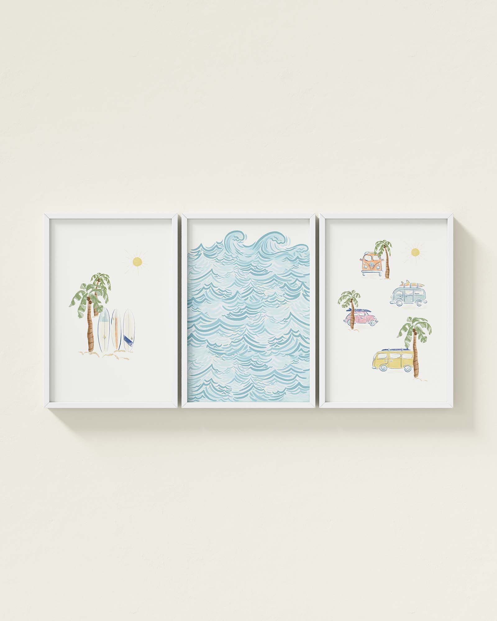 Surf’s Up Framed Wall Art Set