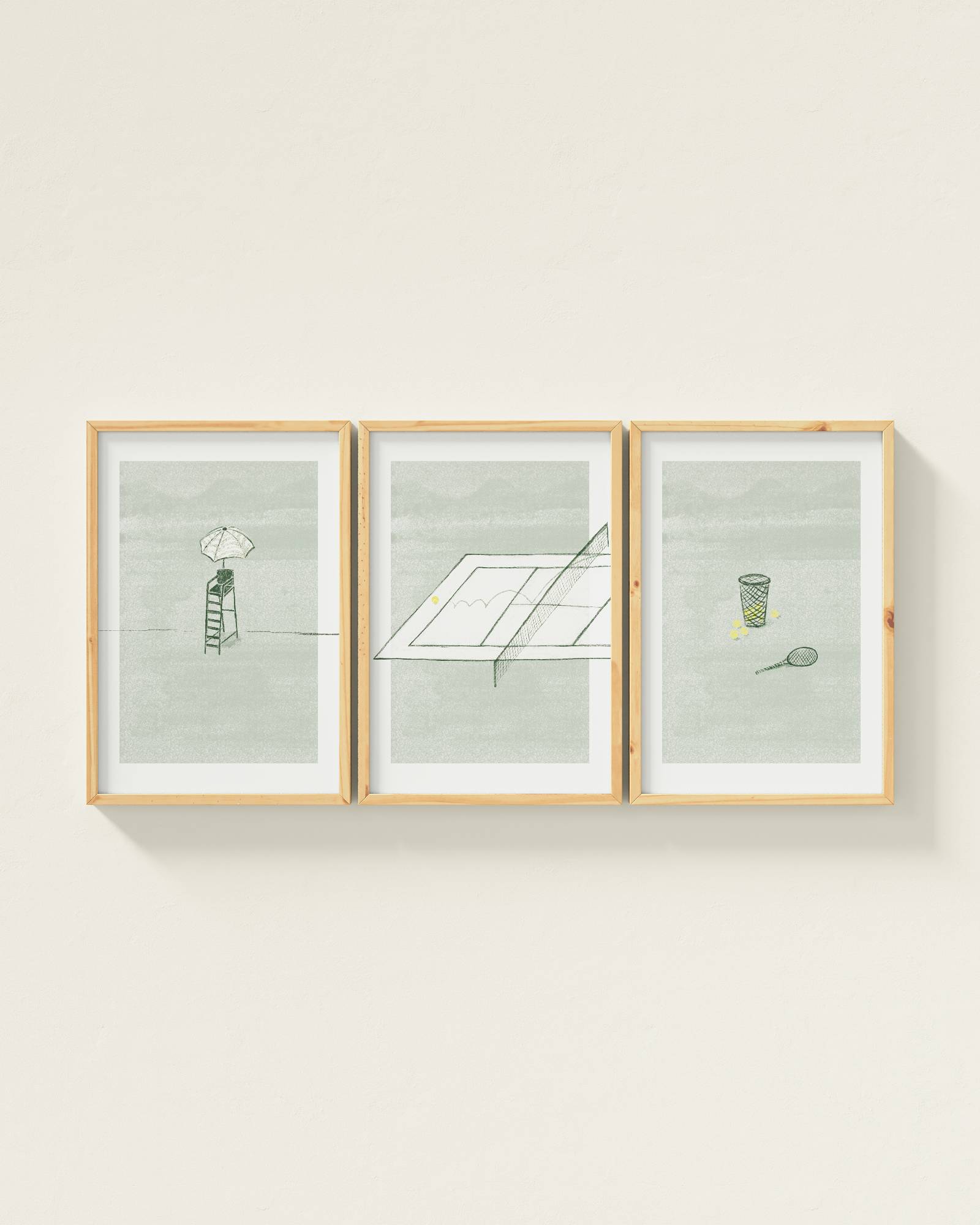 Tennis Ace Wall Art Set