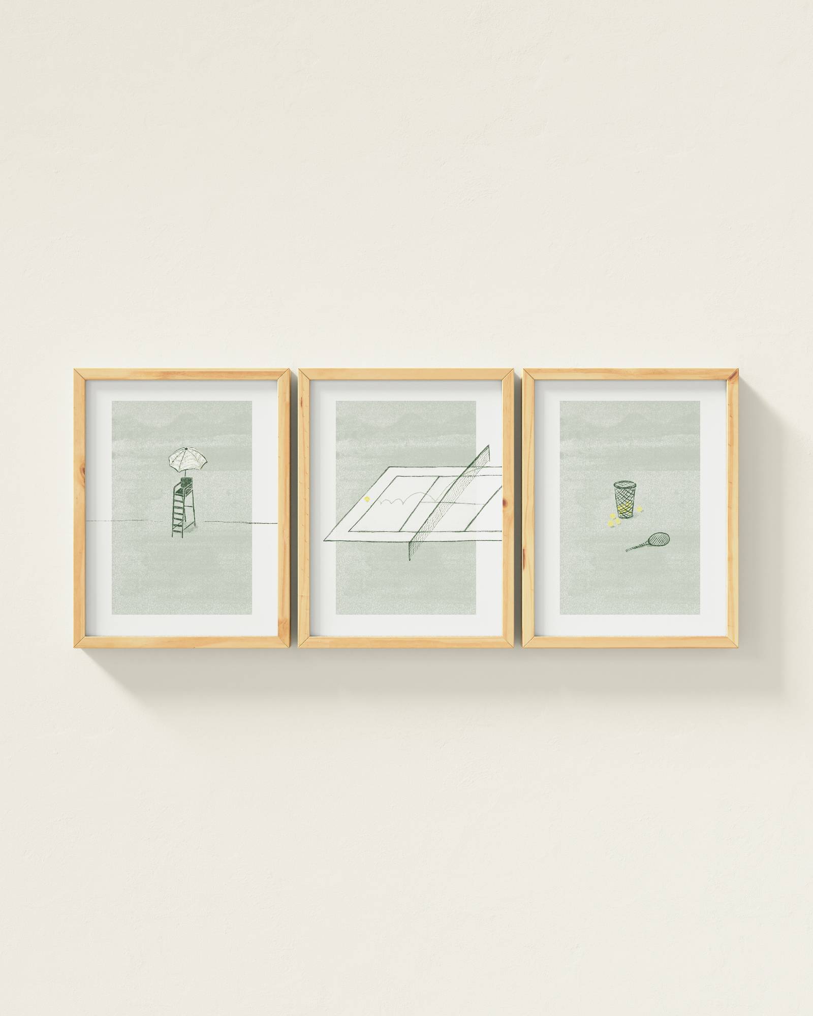 Tennis Ace Wall Art Set