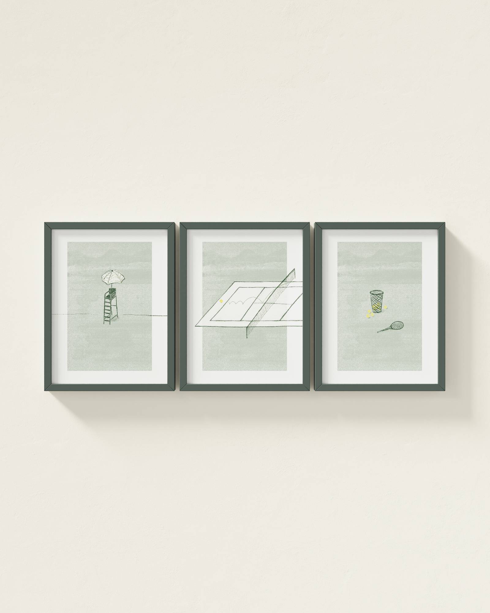 Tennis Ace Wall Art Set