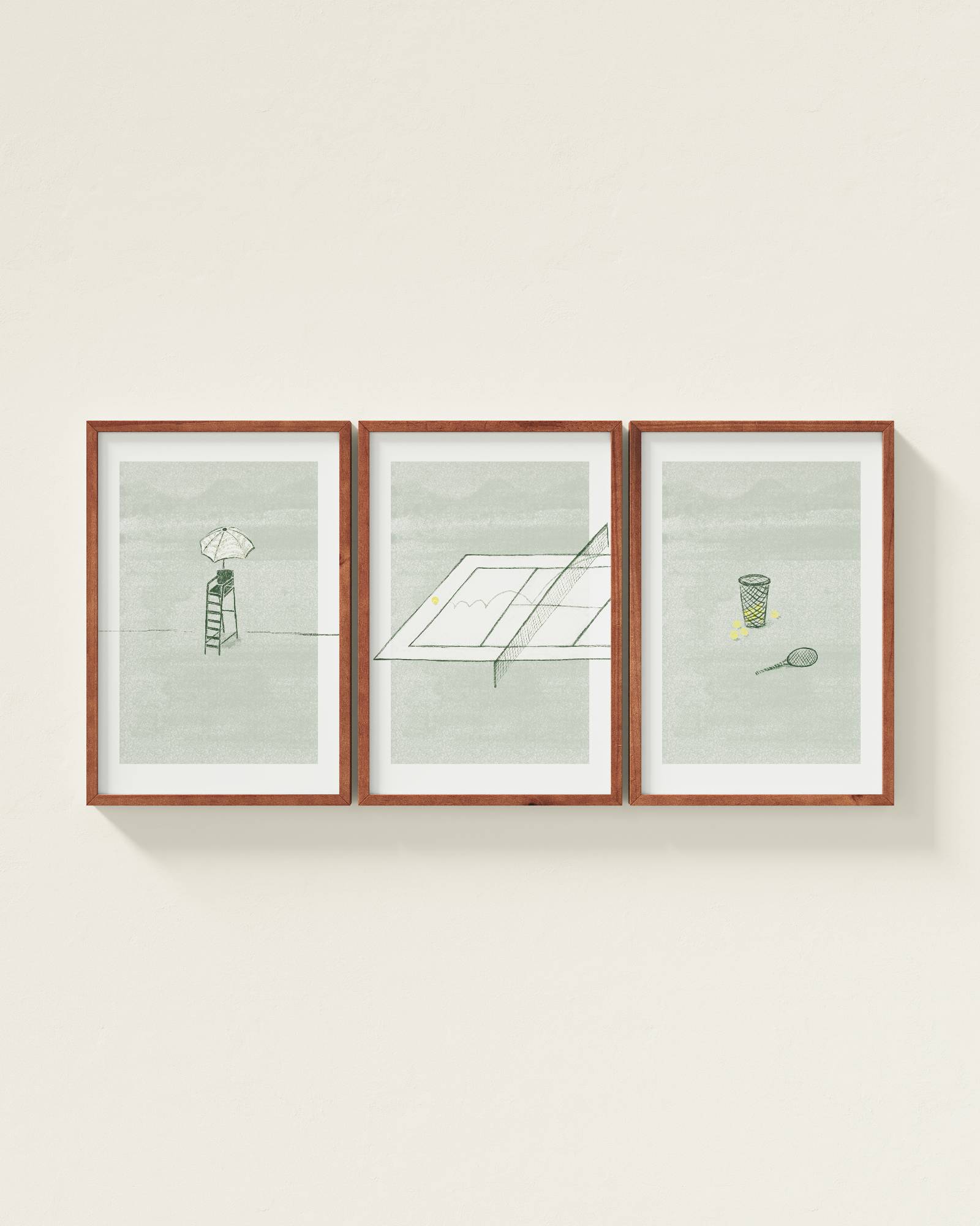 Tennis Ace Wall Art Set