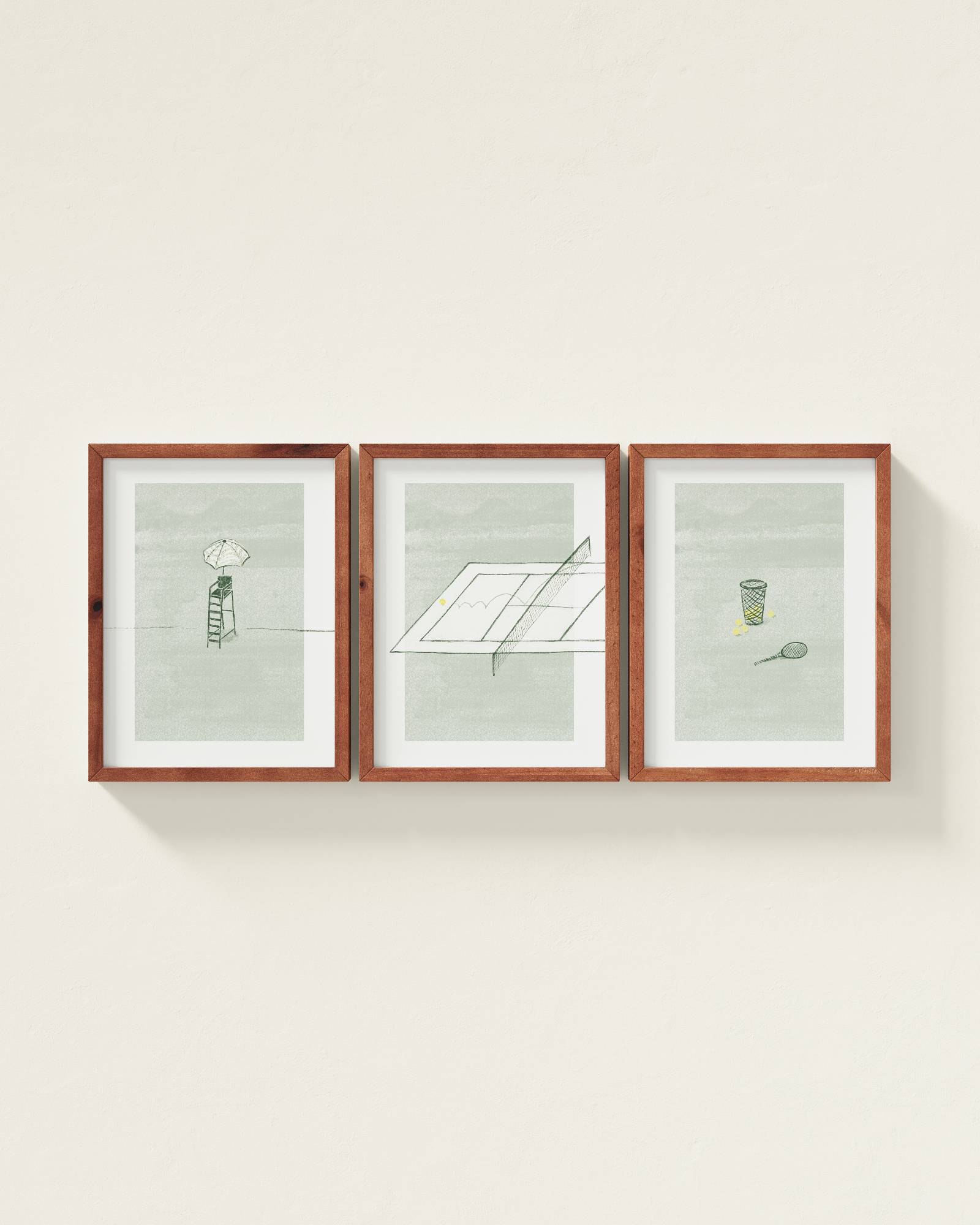 Tennis Ace Wall Art Set