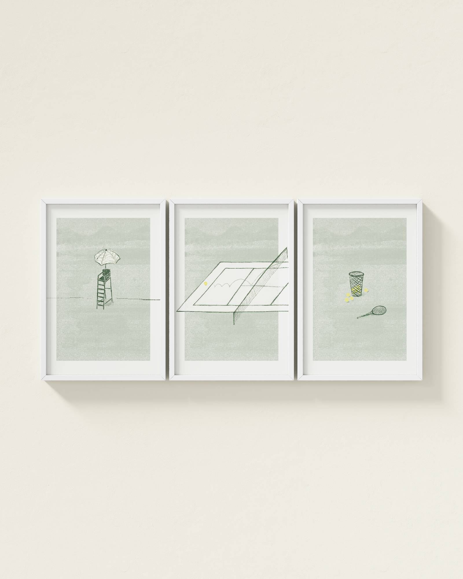 Tennis Ace Wall Art Set