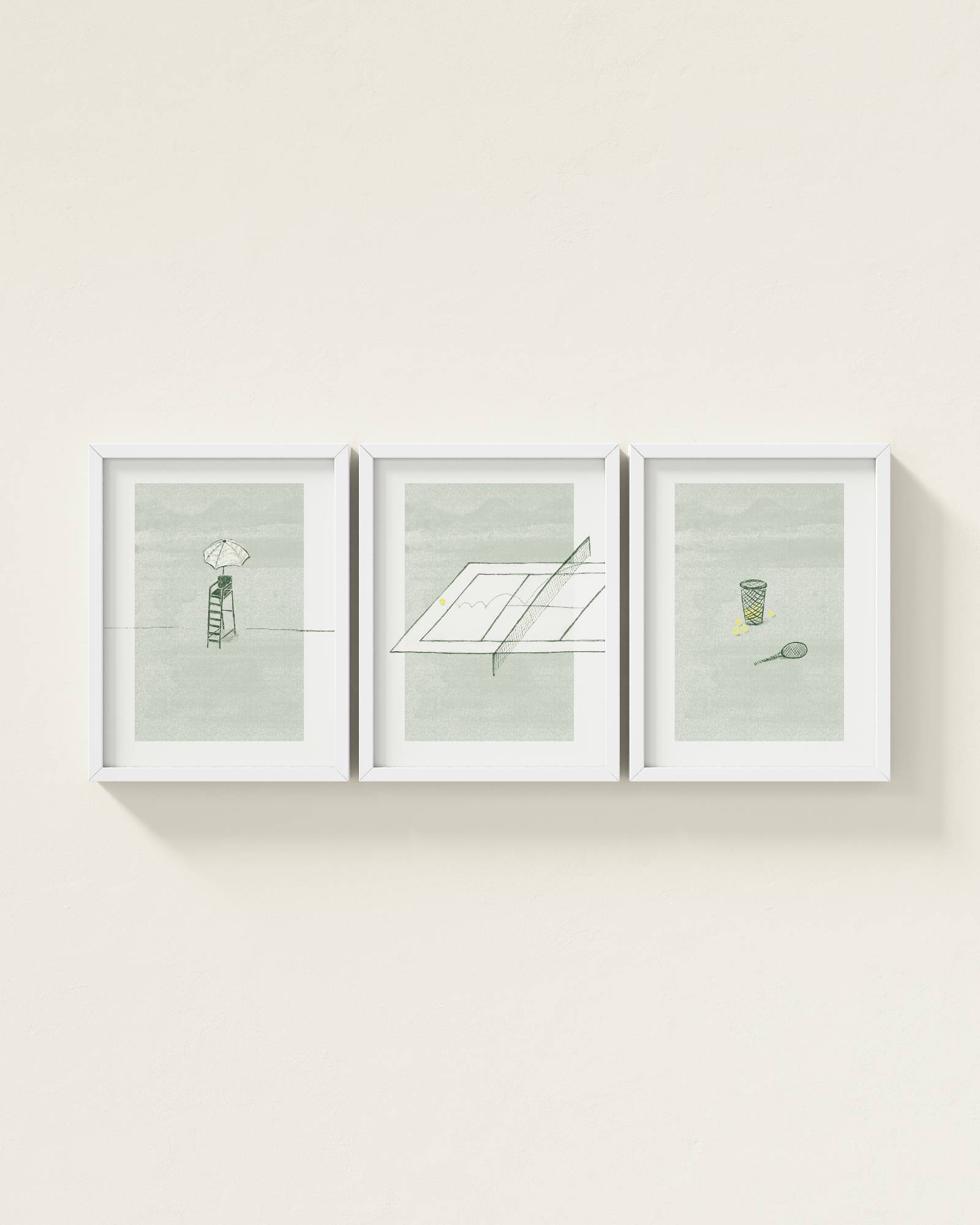 Tennis Ace Wall Art Set