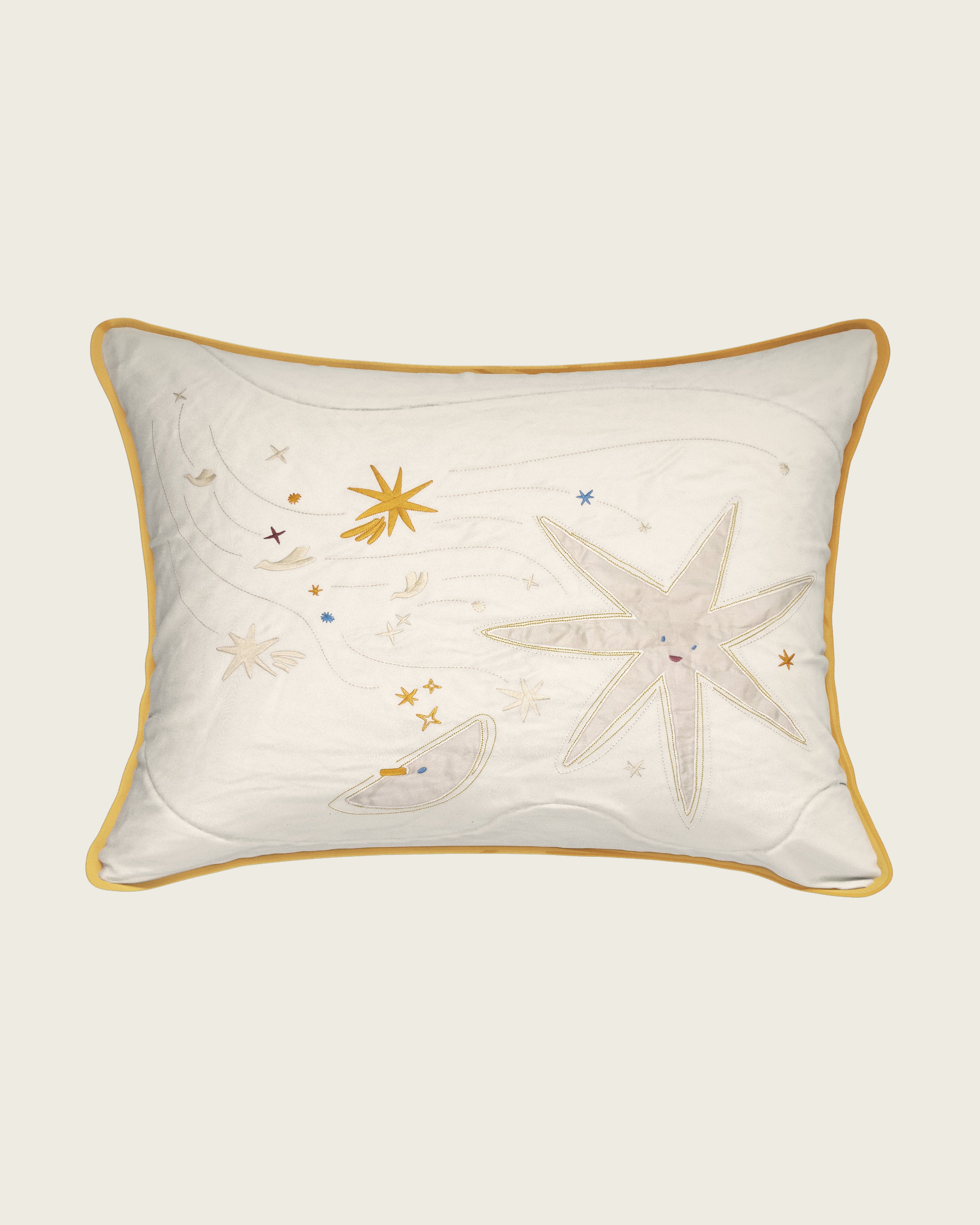Folk Poetry Embroidered Twin Sham
