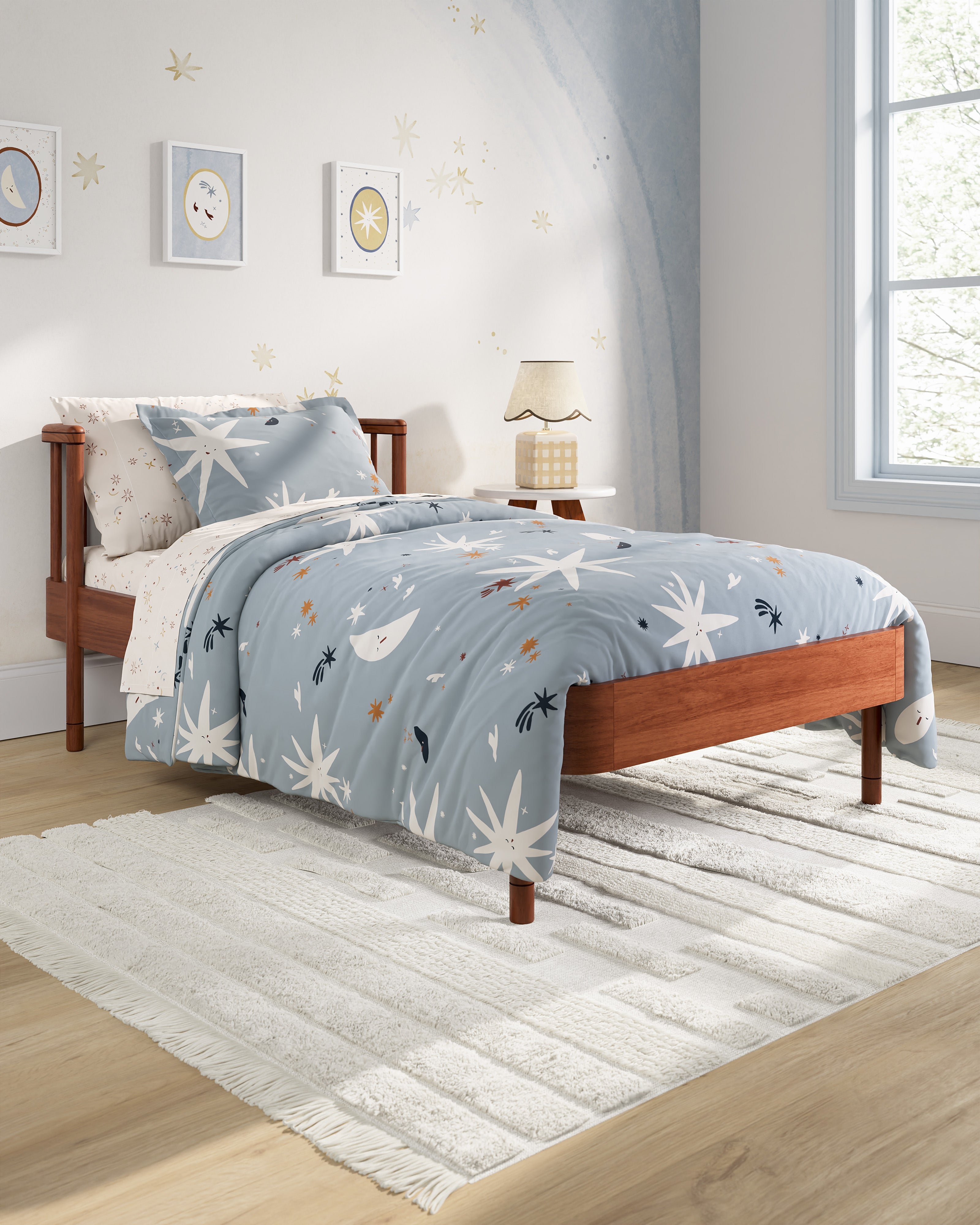 Folk Poetry Twin Duvet Cover Set