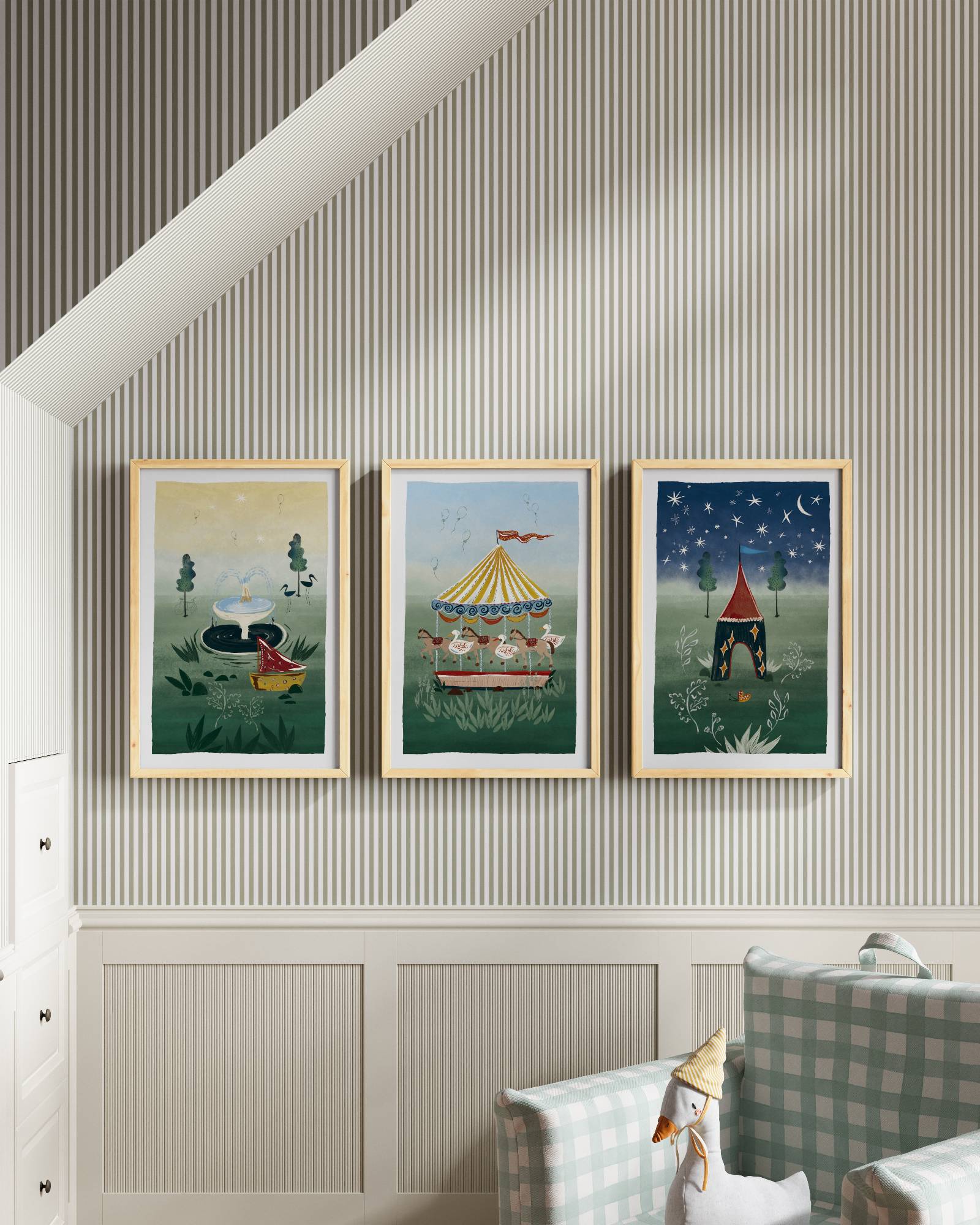 Parisian Park Wall Art Set