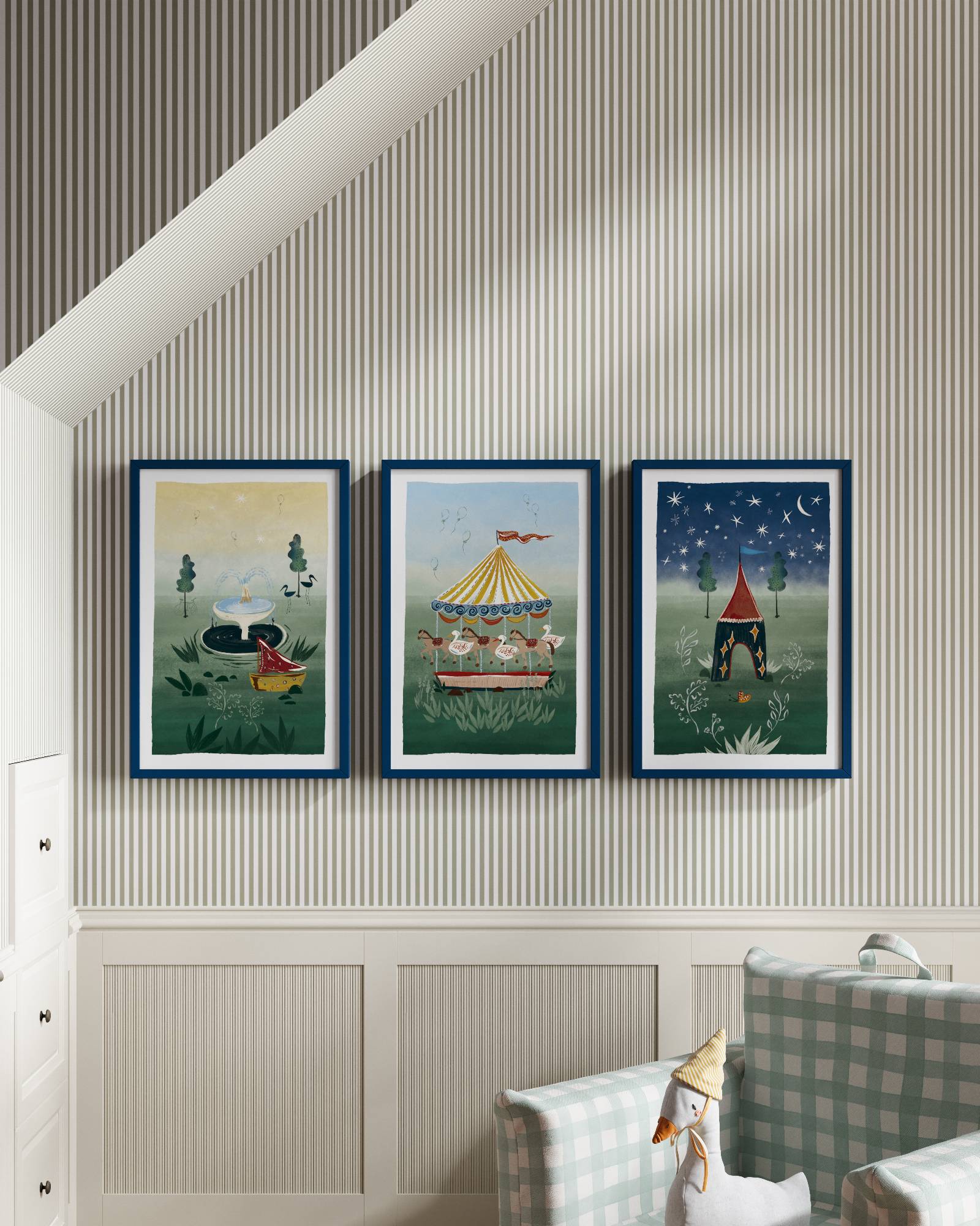 Parisian Park Wall Art Set
