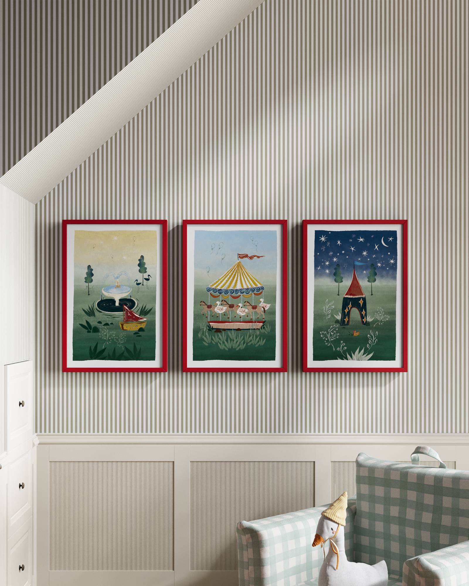 Parisian Park Wall Art Set
