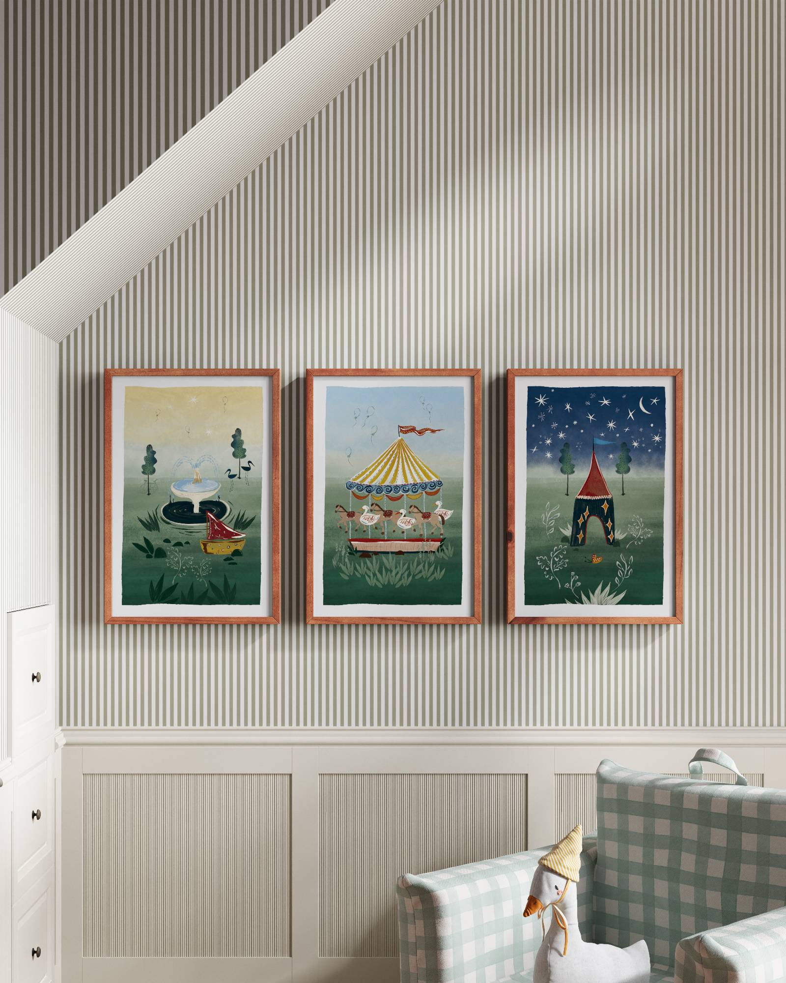 Parisian Park Wall Art Set