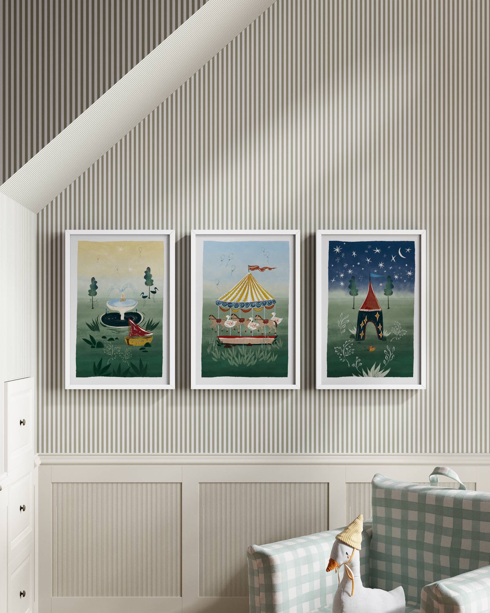 Parisian Park Wall Art Set