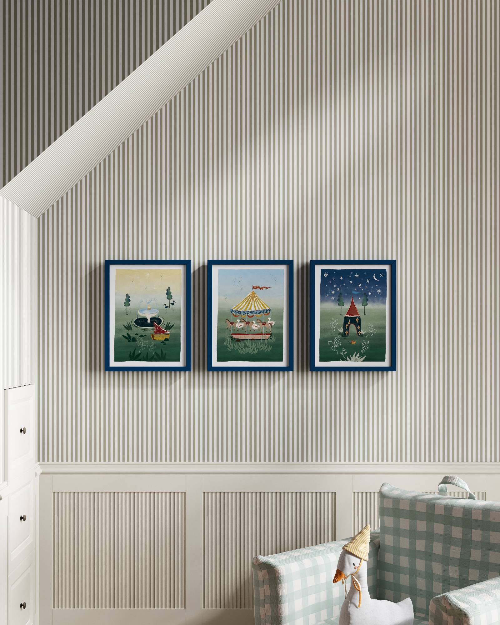 Parisian Park Wall Art Set