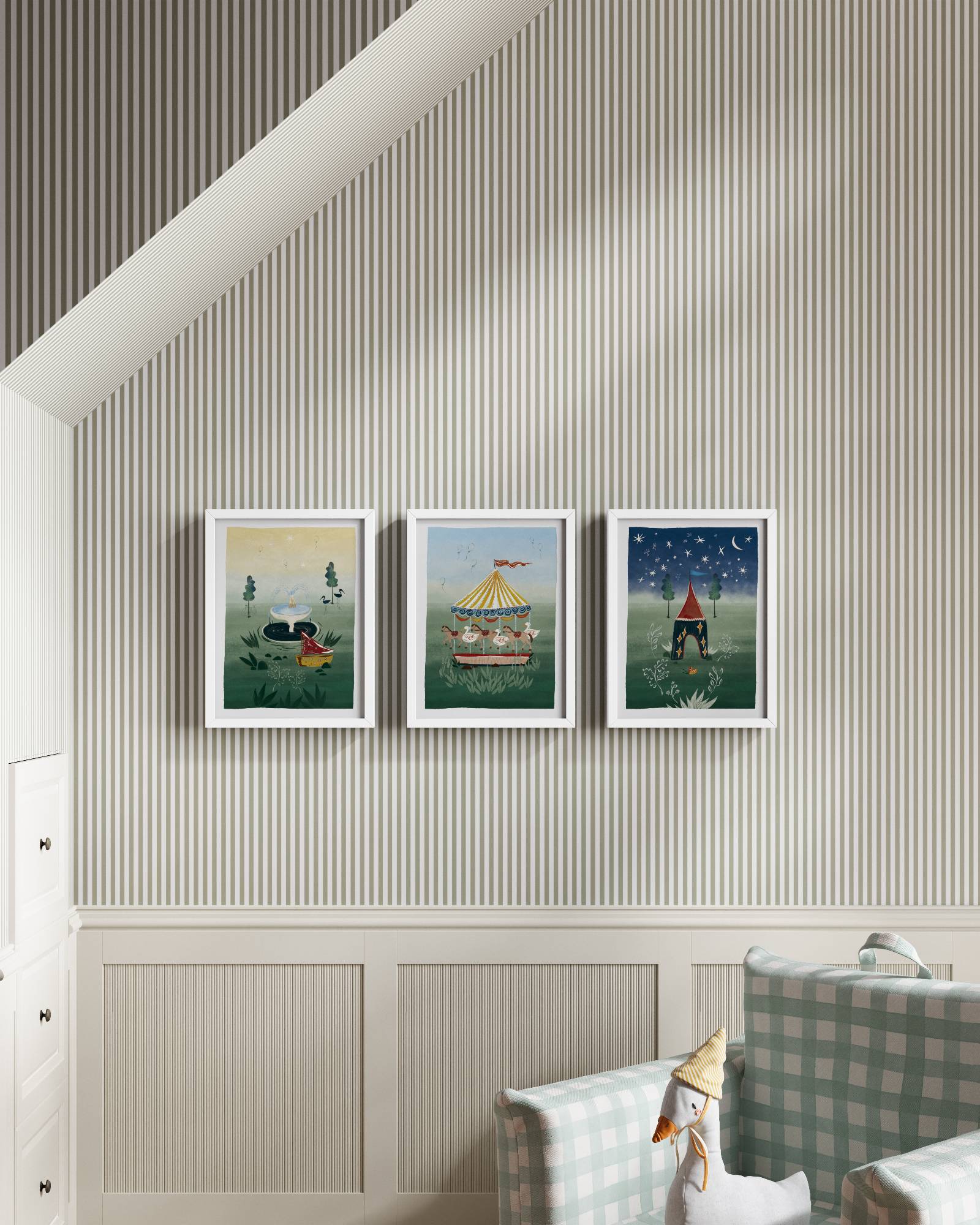 Parisian Park Wall Art Set